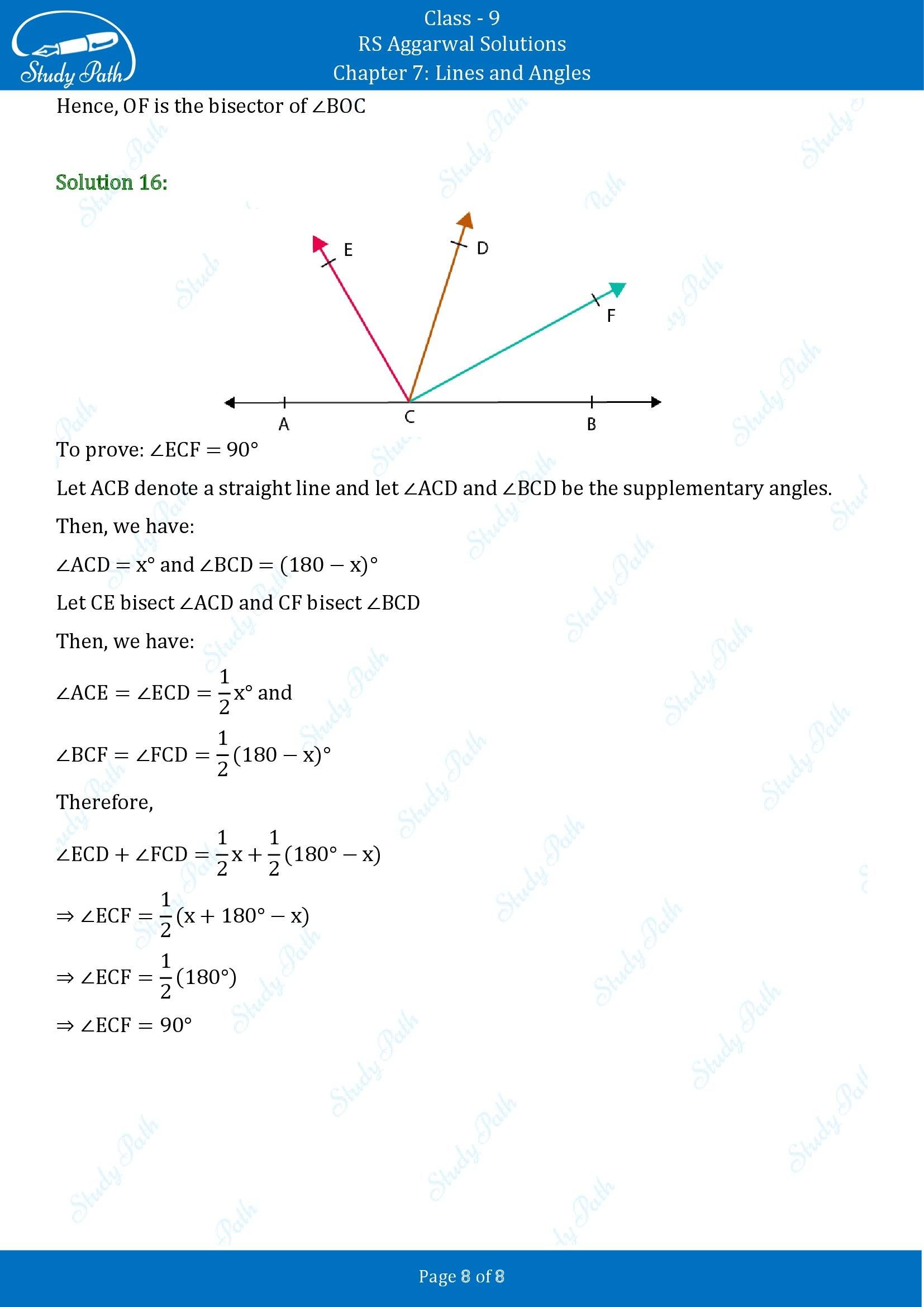 RS Aggarwal Solutions Class 9 Chapter 7 Lines and Angles Exercise 7B 00008