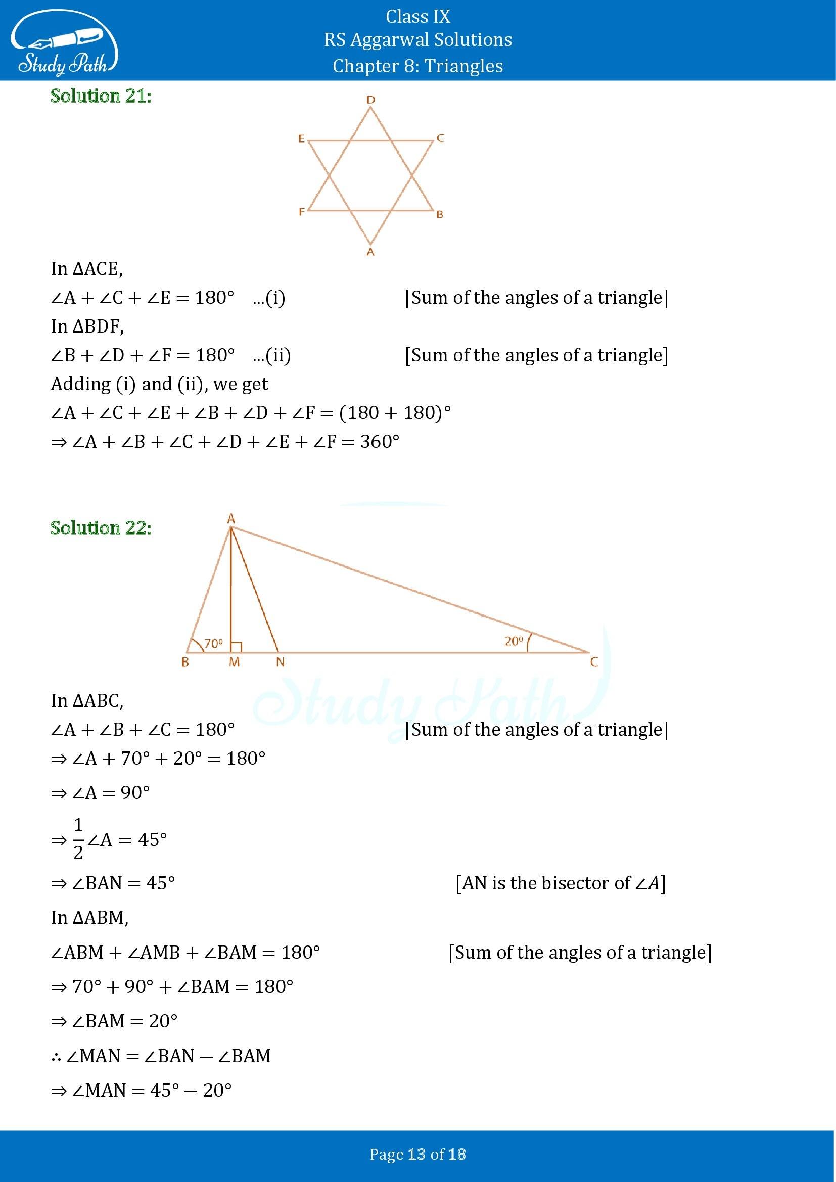RS Aggarwal Solutions Class 9 Chapter 8 Triangles Exercise 8 00013