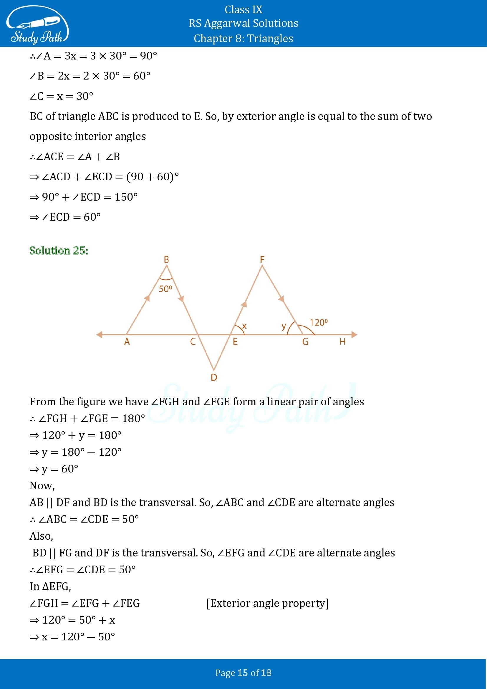 RS Aggarwal Solutions Class 9 Chapter 8 Triangles Exercise 8 00015