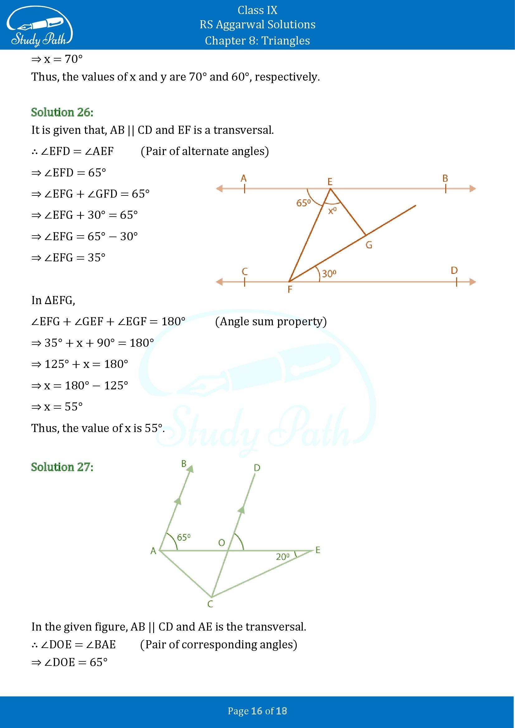 RS Aggarwal Solutions Class 9 Chapter 8 Triangles Exercise 8 00016