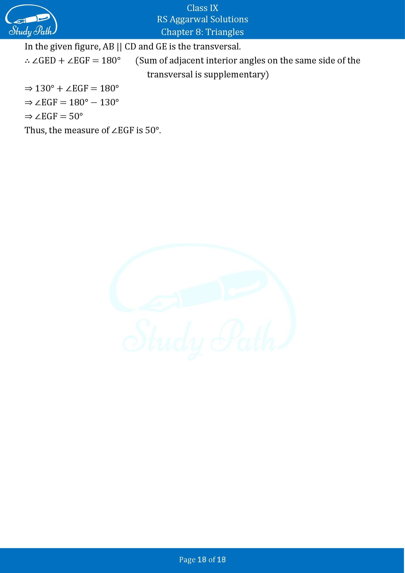 RS Aggarwal Solutions Class 9 Chapter 8 Triangles Exercise 8 00018