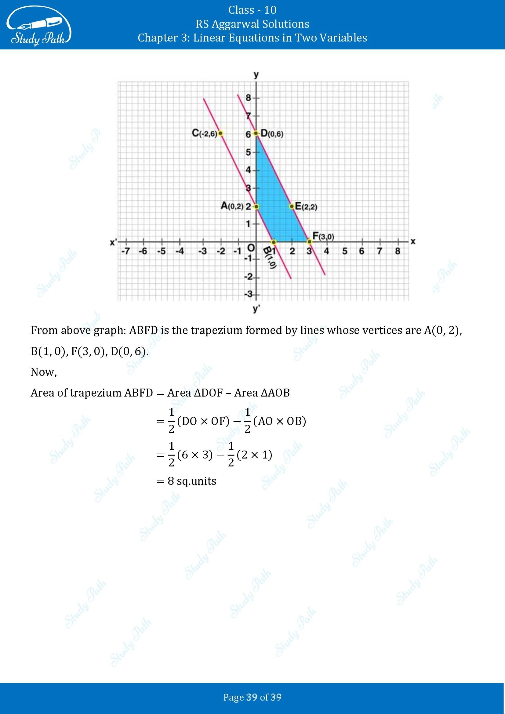 RS Aggarwal Solutions for Class 10 Chapter 3 Linear Equations in Two Variables Exercise 3A 00039