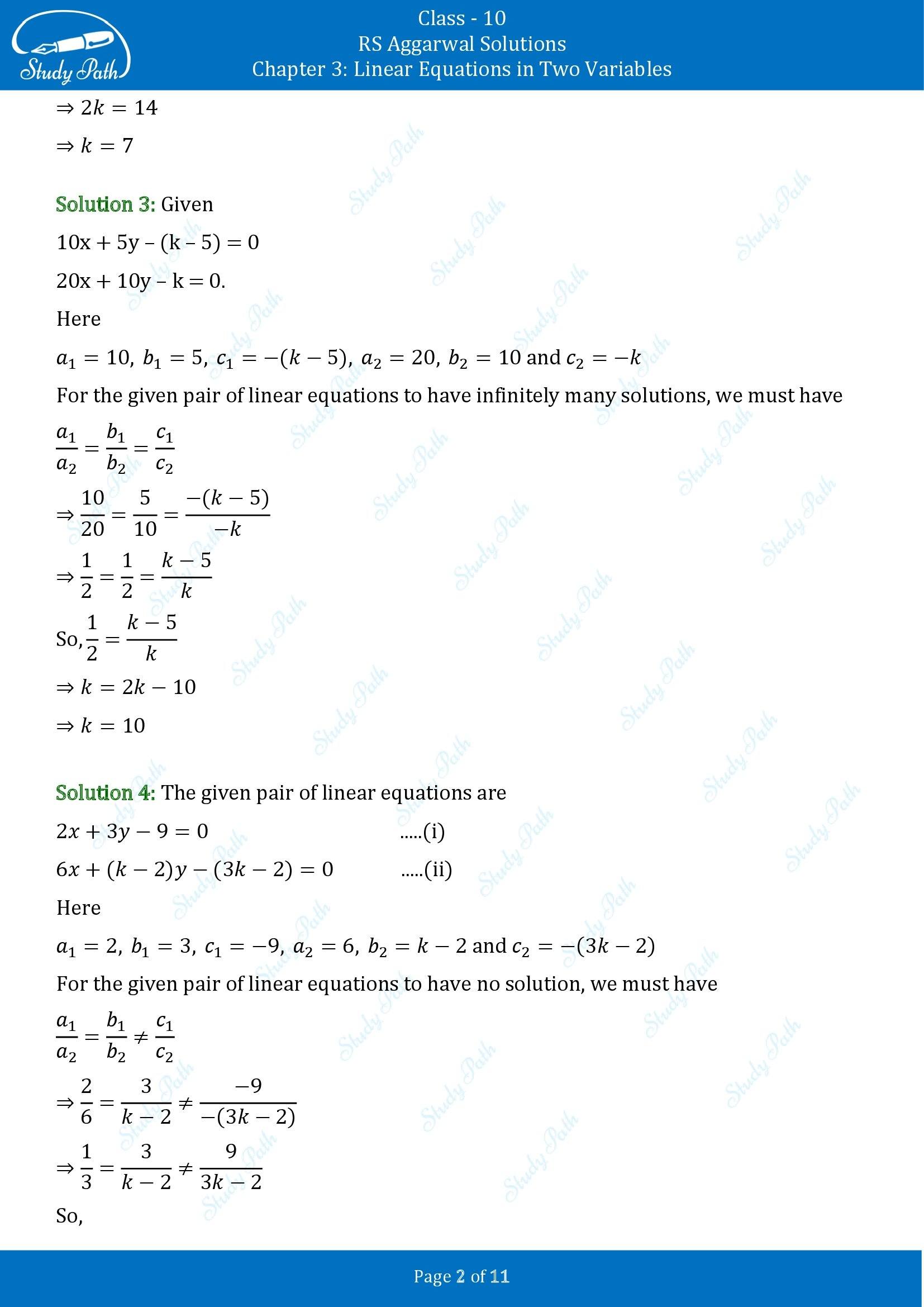 RS Aggarwal Solutions for Class 10 Chapter 3 Linear Equations in Two Variables Exercise 3F 00002