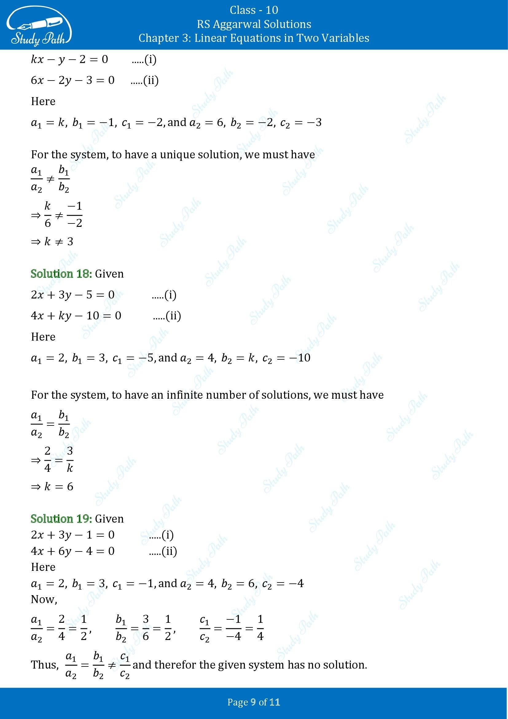 RS Aggarwal Solutions for Class 10 Chapter 3 Linear Equations in Two Variables Exercise 3F 00009