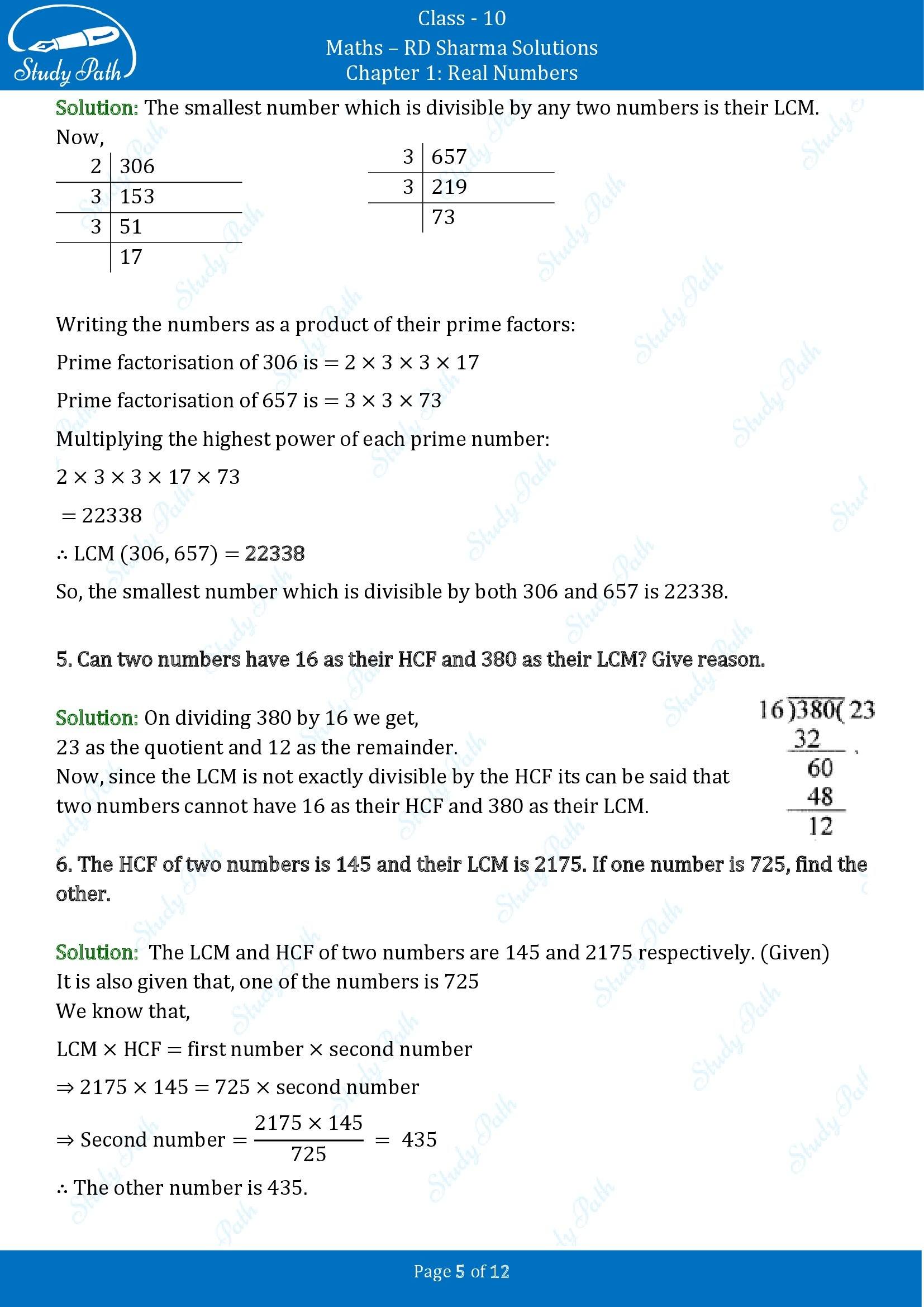 RD Sharma Solutions Class 10 Chapter 1 Real Numbers Exercise 1.2 00005