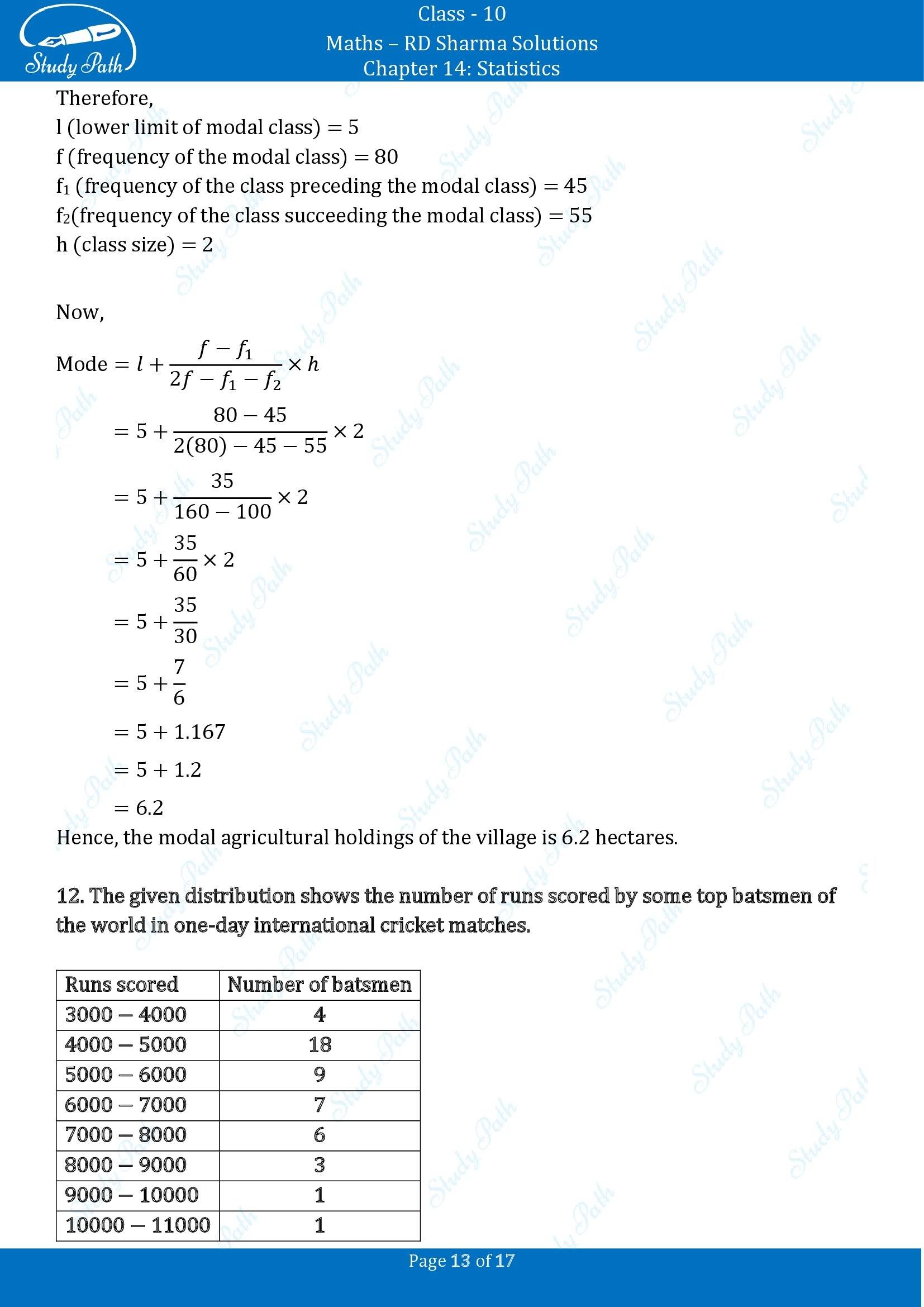 RD Sharma Solutions Class 10 Chapter 14 Statistics Exercise 14.5 00013