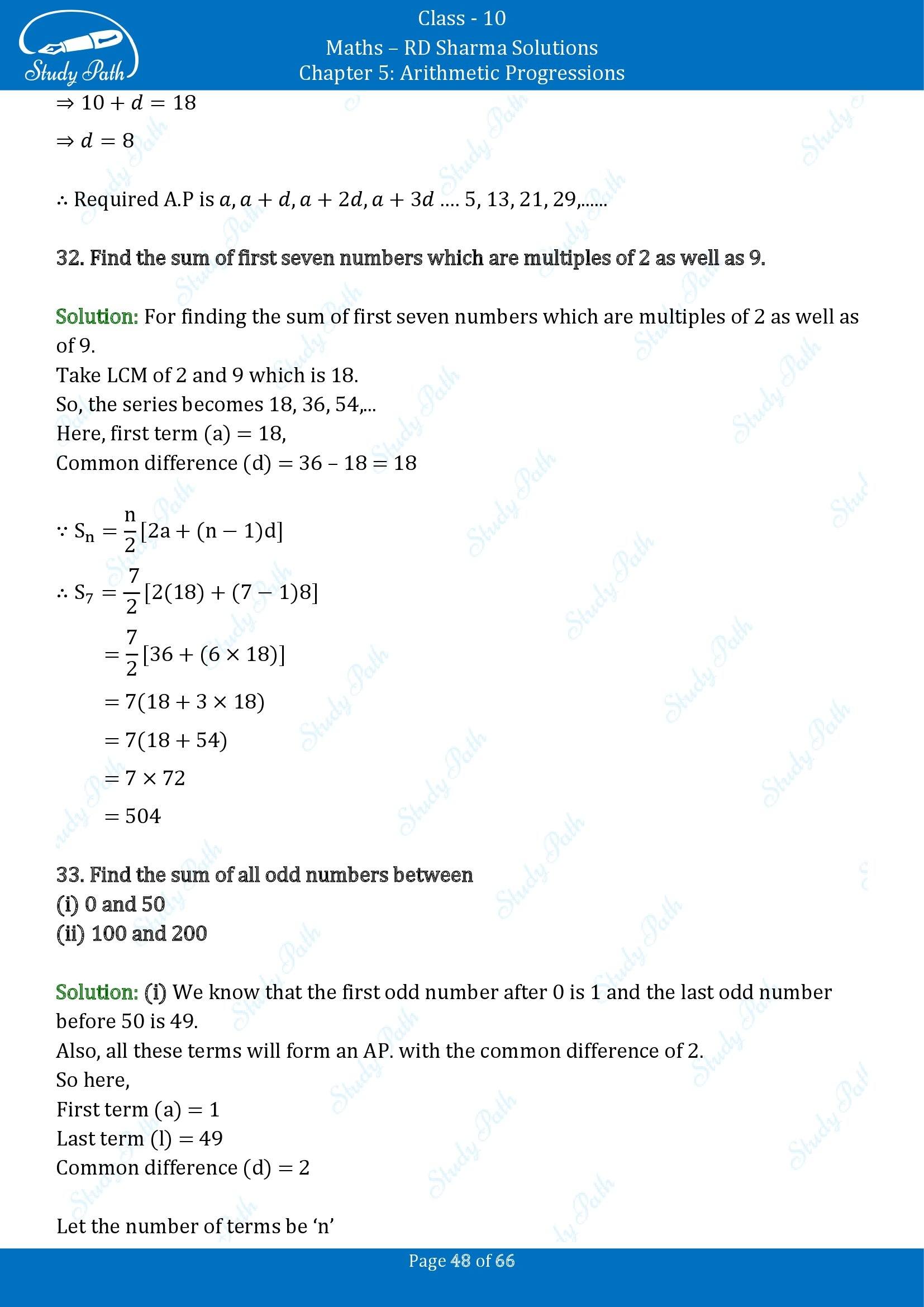 RD Sharma Solutions Class 10 Chapter 5 Arithmetic Progressions Exercise 5.6 00048