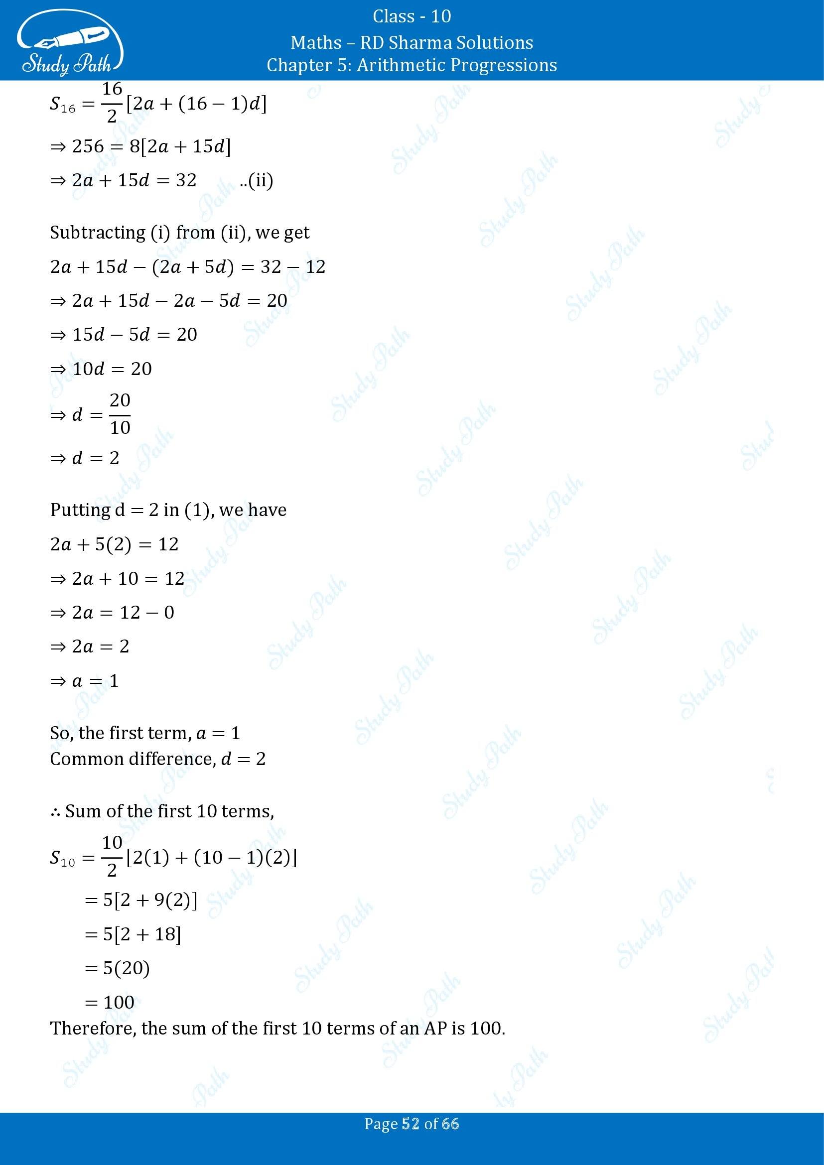 RD Sharma Solutions Class 10 Chapter 5 Arithmetic Progressions Exercise 5.6 00052