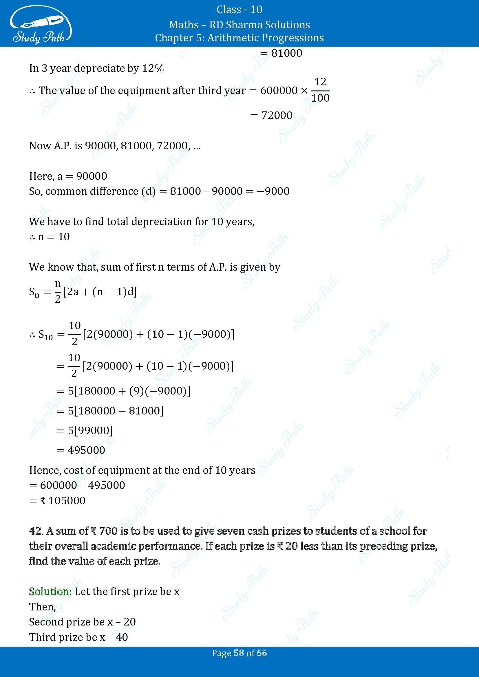 RD Sharma Solutions Class 10 Chapter 5 Arithmetic Progressions Exercise 5.6 00058