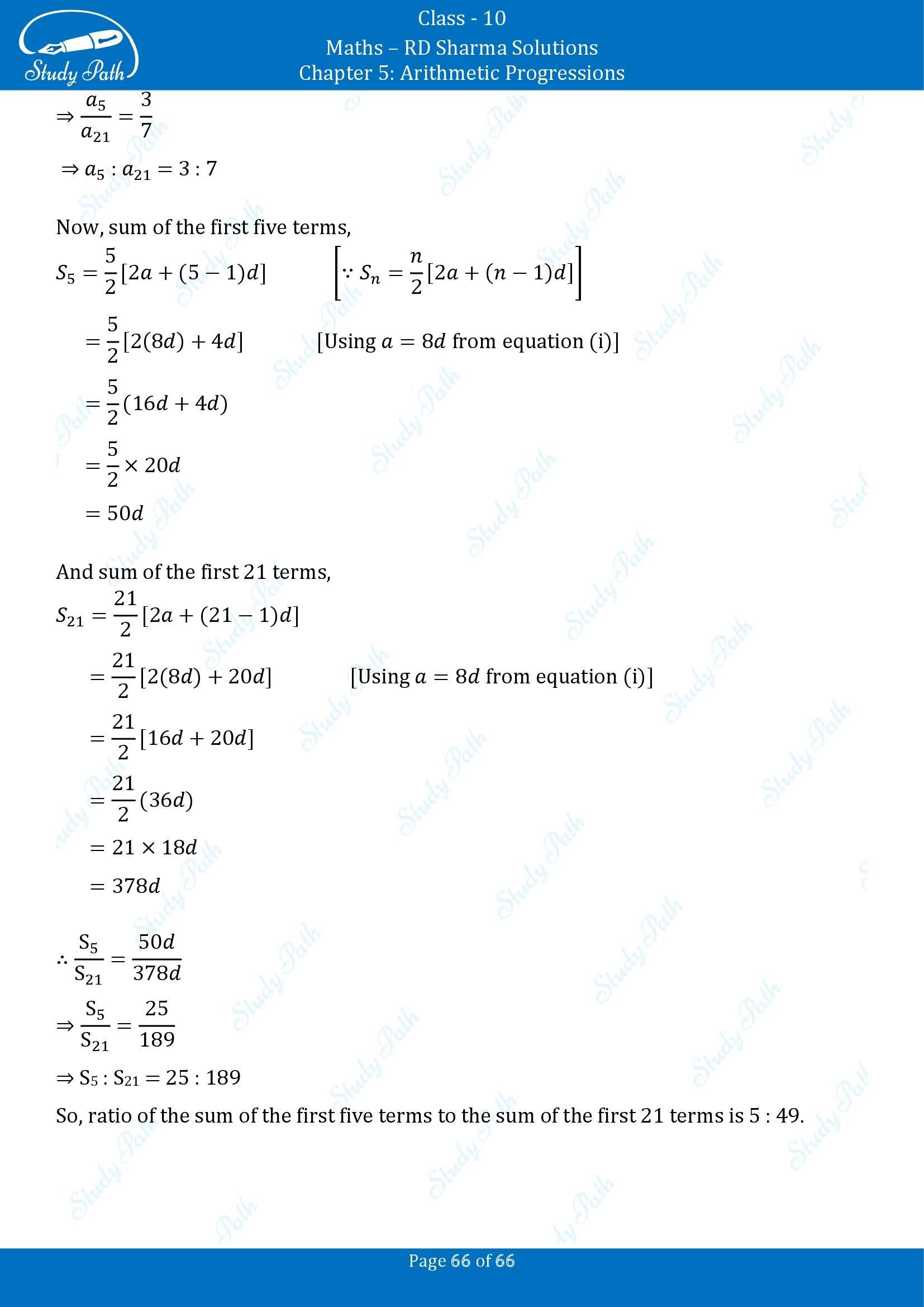 RD Sharma Solutions Class 10 Chapter 5 Arithmetic Progressions Exercise 5.6 00066