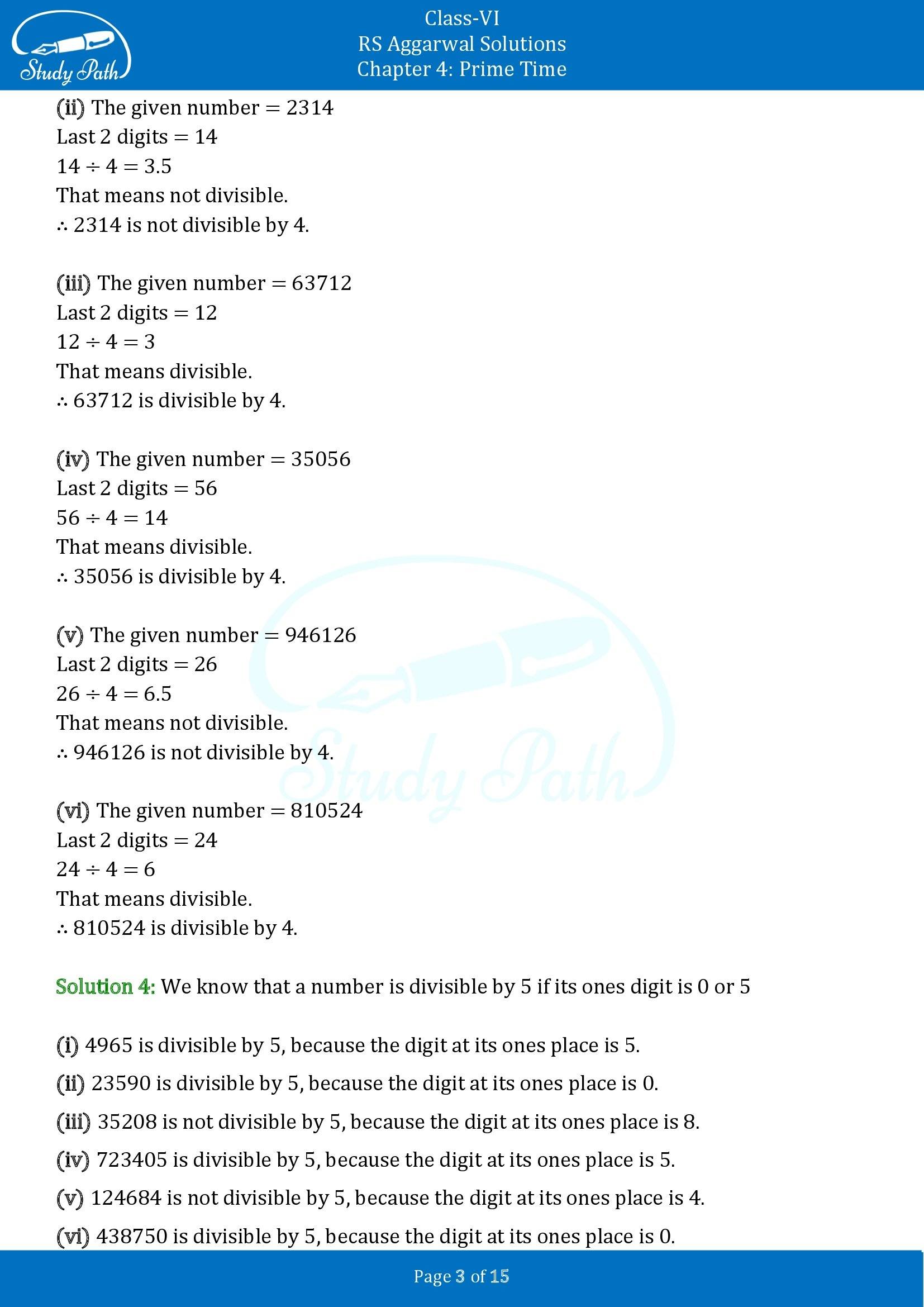 RS Aggarwal Solutions Class 6 Chapter 4 Prime Time Exercise 4B 00003
