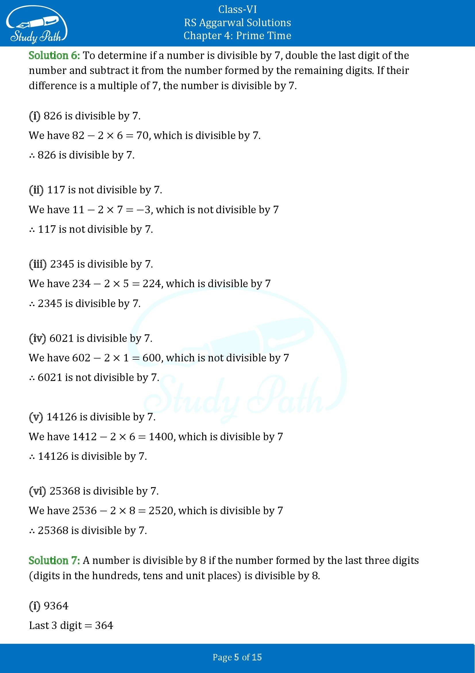 RS Aggarwal Solutions Class 6 Chapter 4 Prime Time Exercise 4B 00005
