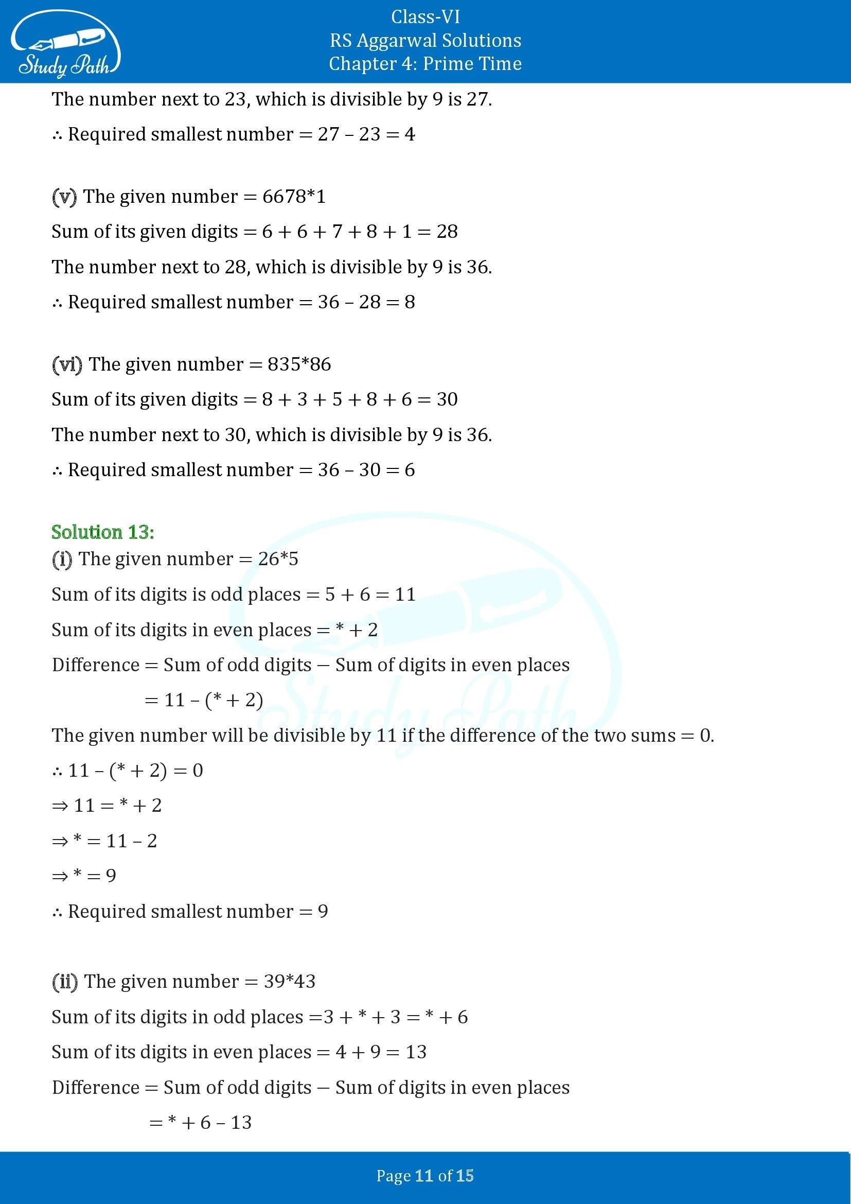 RS Aggarwal Solutions Class 6 Chapter 4 Prime Time Exercise 4B 00011