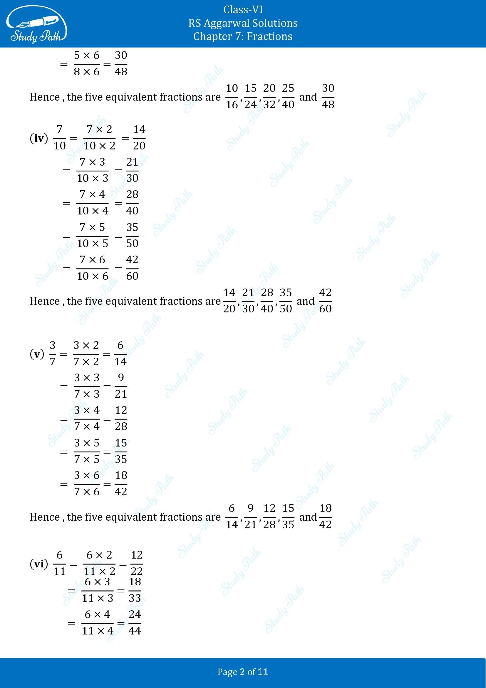 RS Aggarwal Solutions Class 6 Chapter 7 Fractions Exercise 7C 00002