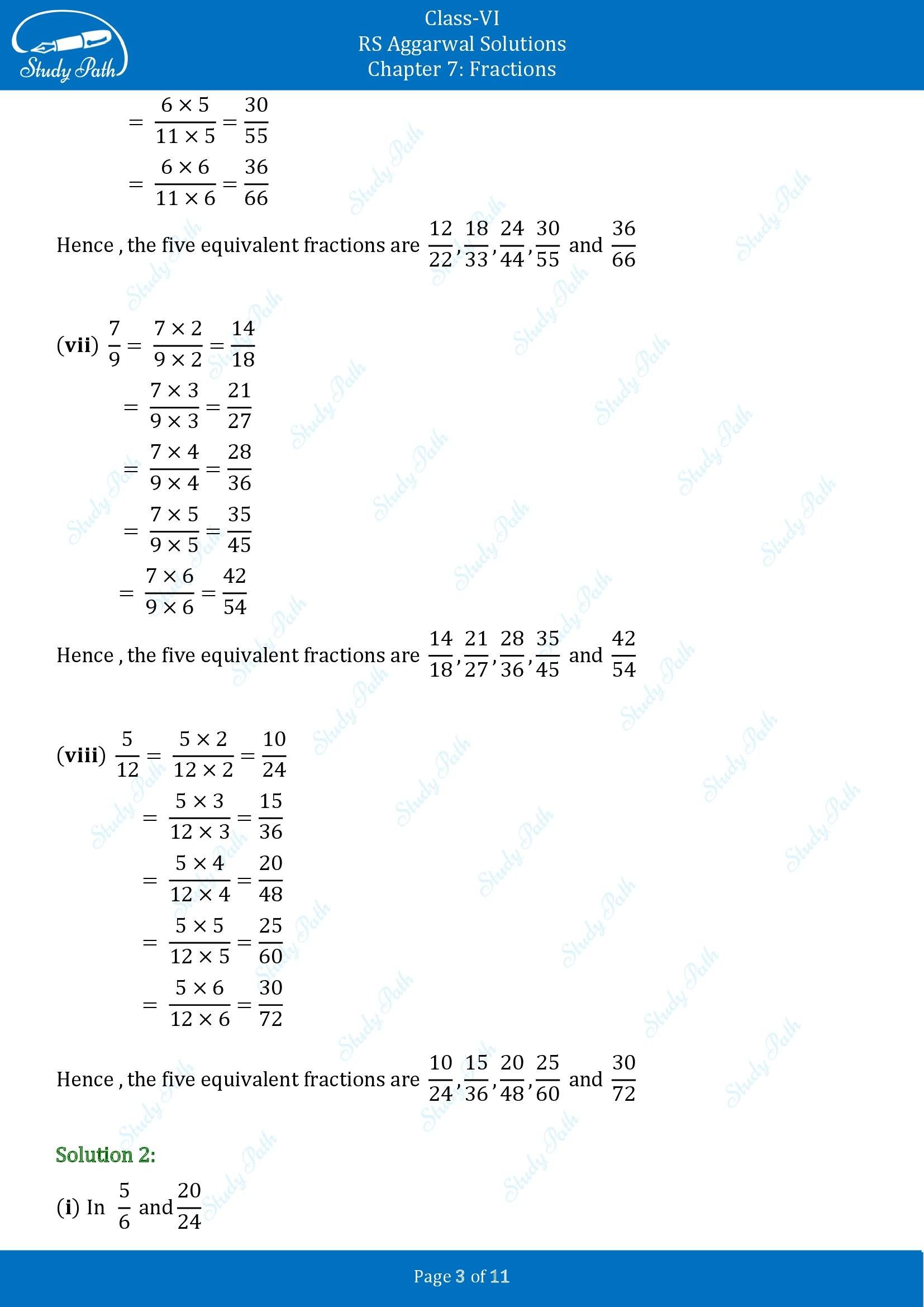RS Aggarwal Solutions Class 6 Chapter 7 Fractions Exercise 7C 00003