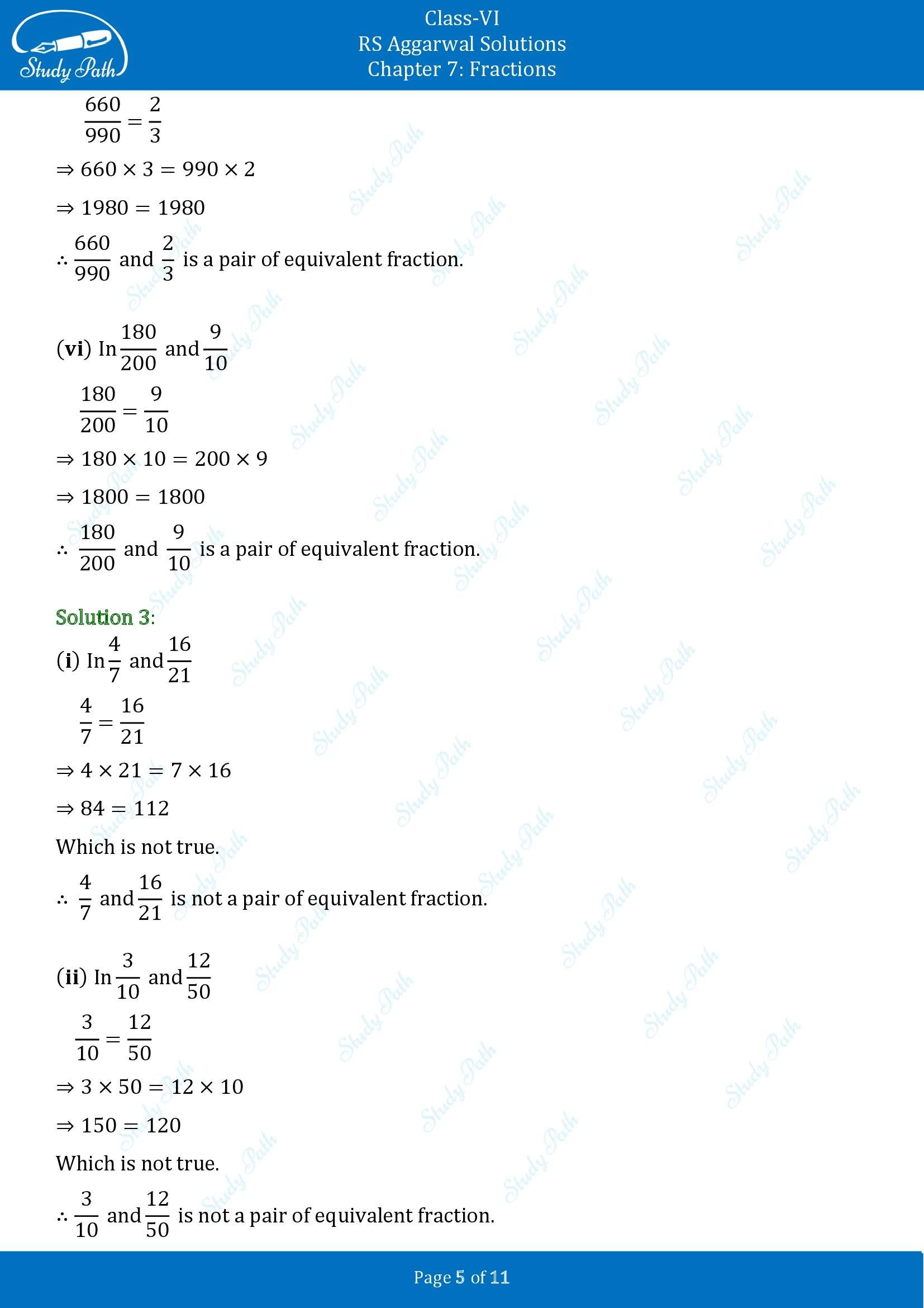 RS Aggarwal Solutions Class 6 Chapter 7 Fractions Exercise 7C 00005
