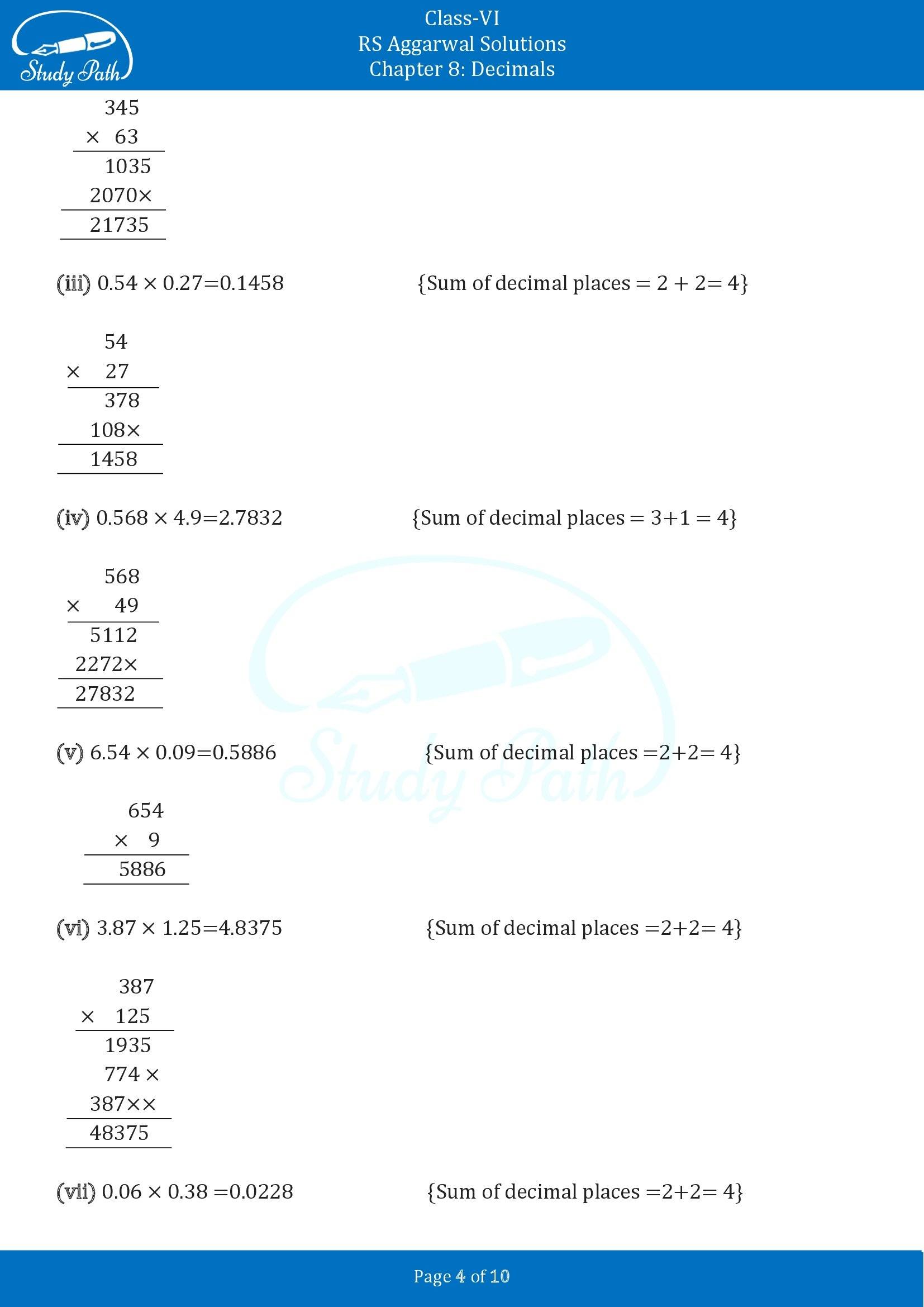 RS Aggarwal Solutions Class 6 Chapter 8 Decimals Exercise 8F 00004