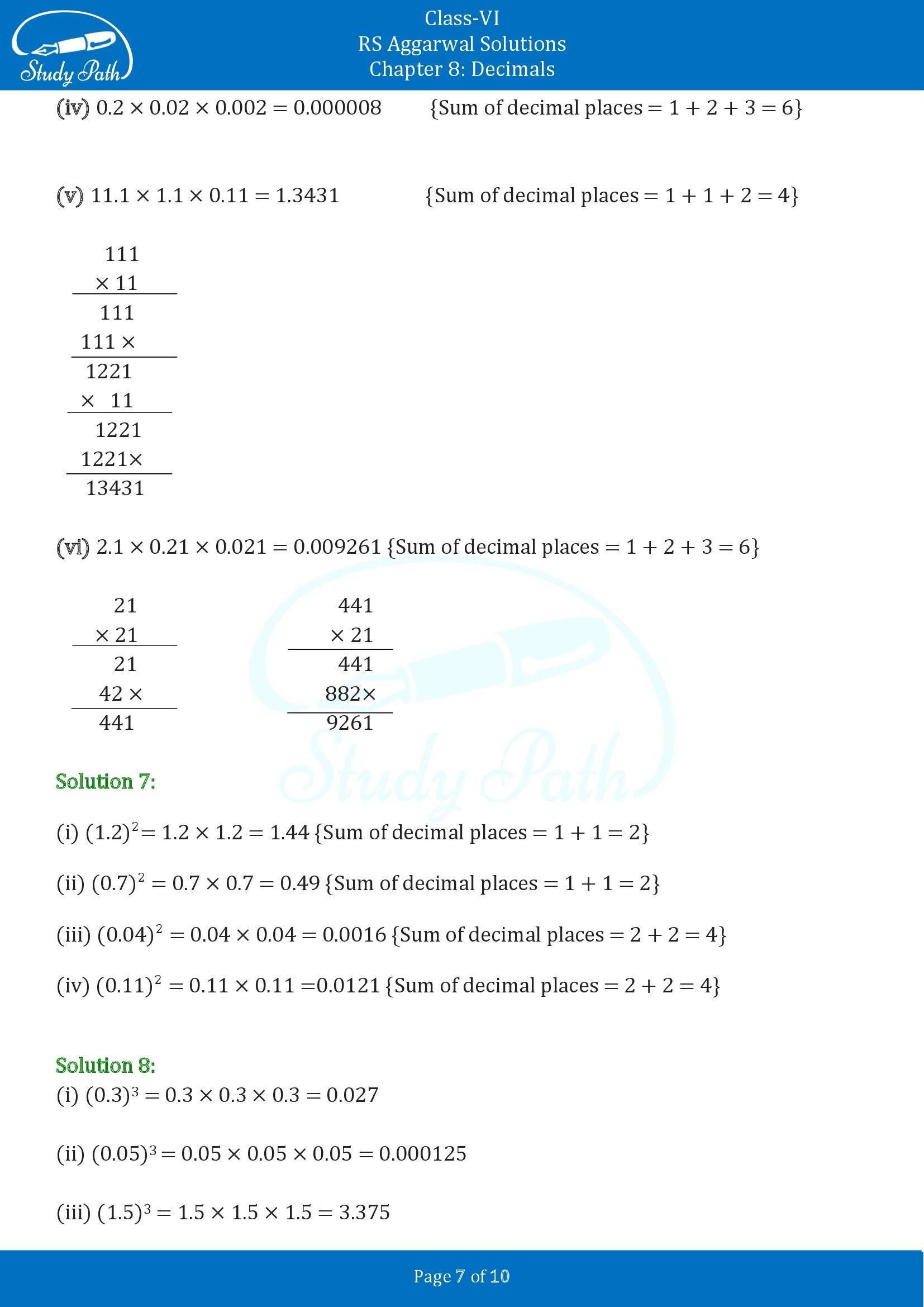 RS Aggarwal Solutions Class 6 Chapter 8 Decimals Exercise 8F 00007