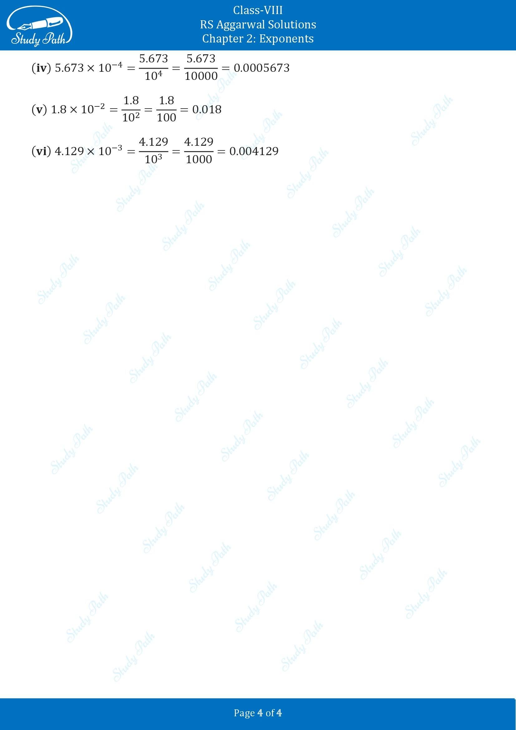 RS Aggarwal Solutions Class 8 Chapter 2 Exponents Exercise 2B 00004