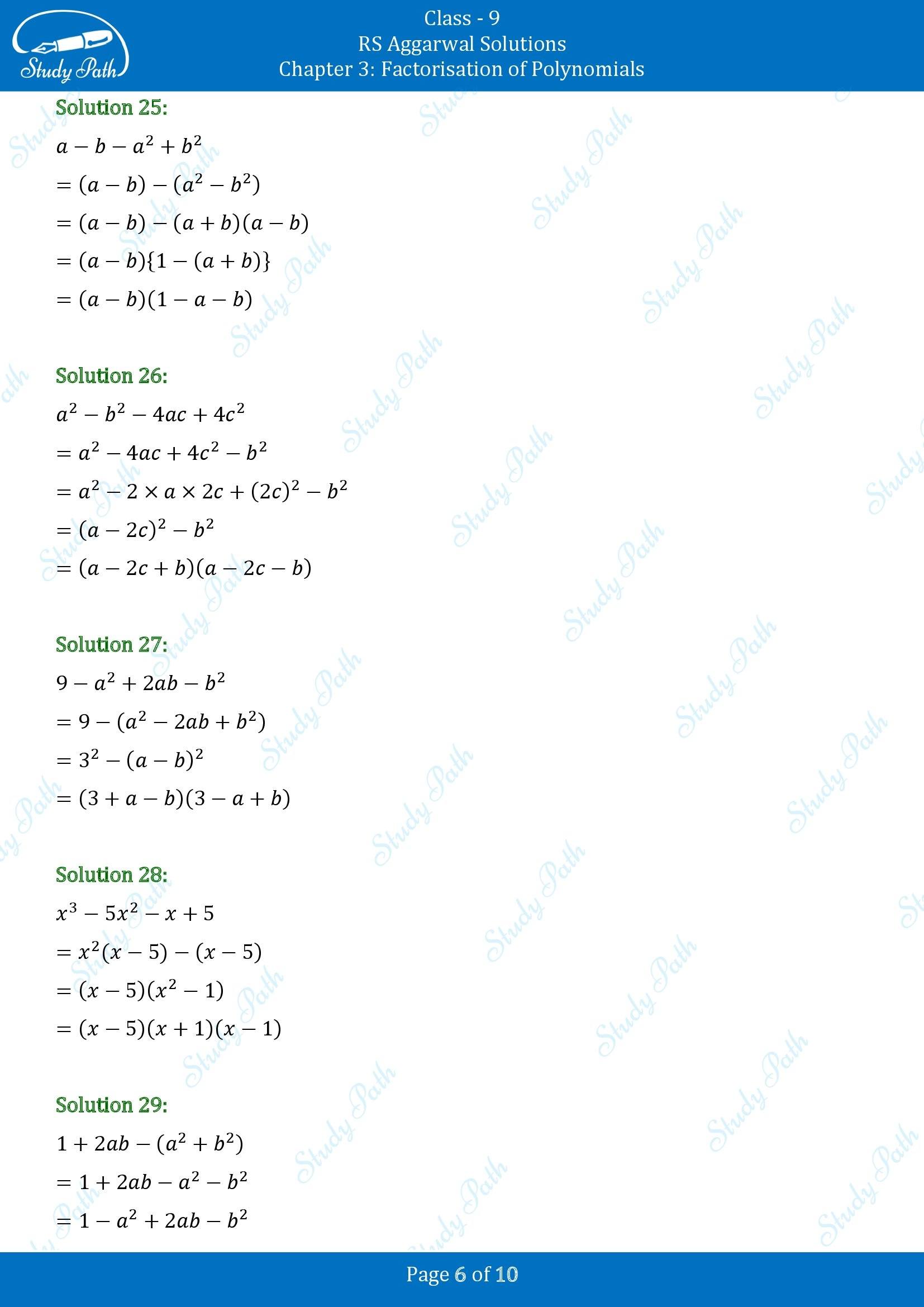RS Aggarwal Solutions Class 9 Chapter 3 Factorisation of Polynomials Exercise 3B 00006