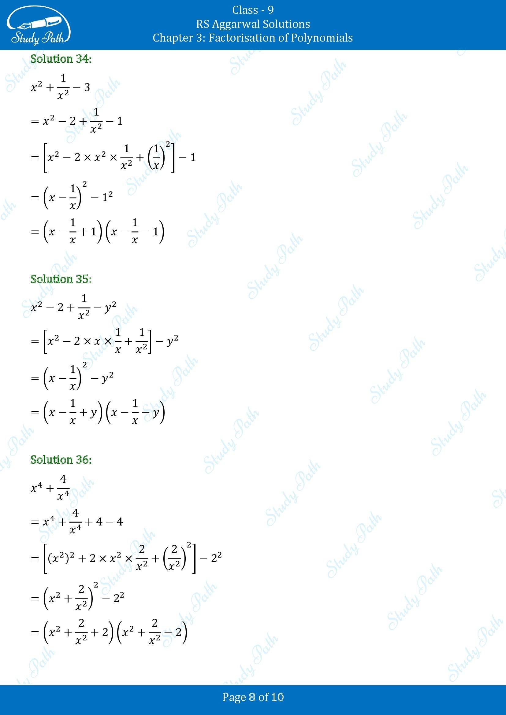RS Aggarwal Solutions Class 9 Chapter 3 Factorisation of Polynomials Exercise 3B 00008