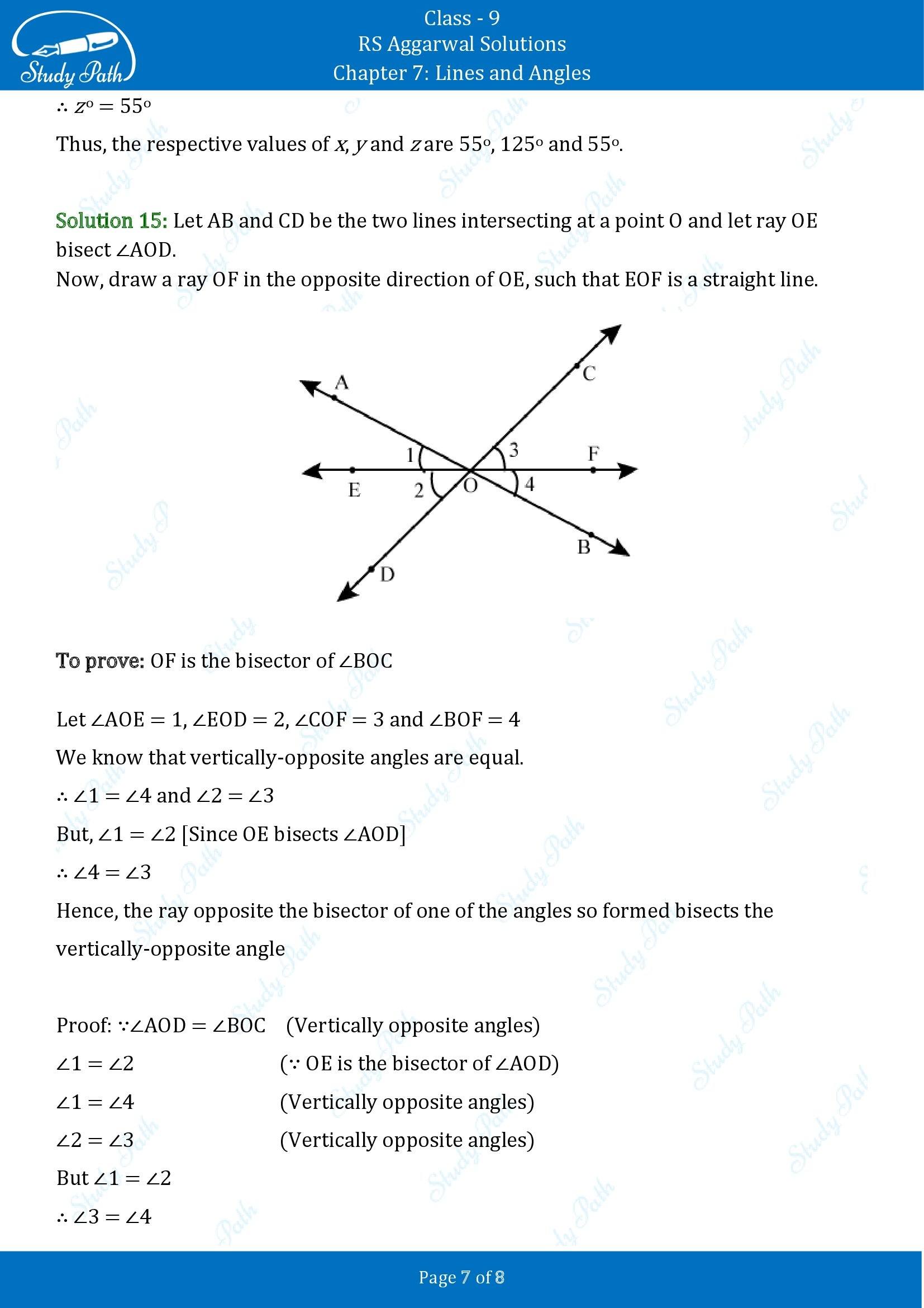 RS Aggarwal Solutions Class 9 Chapter 7 Lines and Angles Exercise 7B 00007