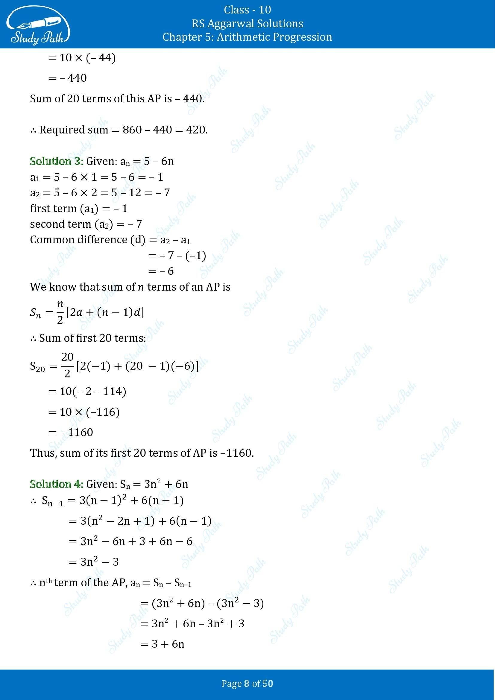 RS Aggarwal Solutions for Class 10 Chapter 5 Arithmetic Progression Exercise 5C 00008