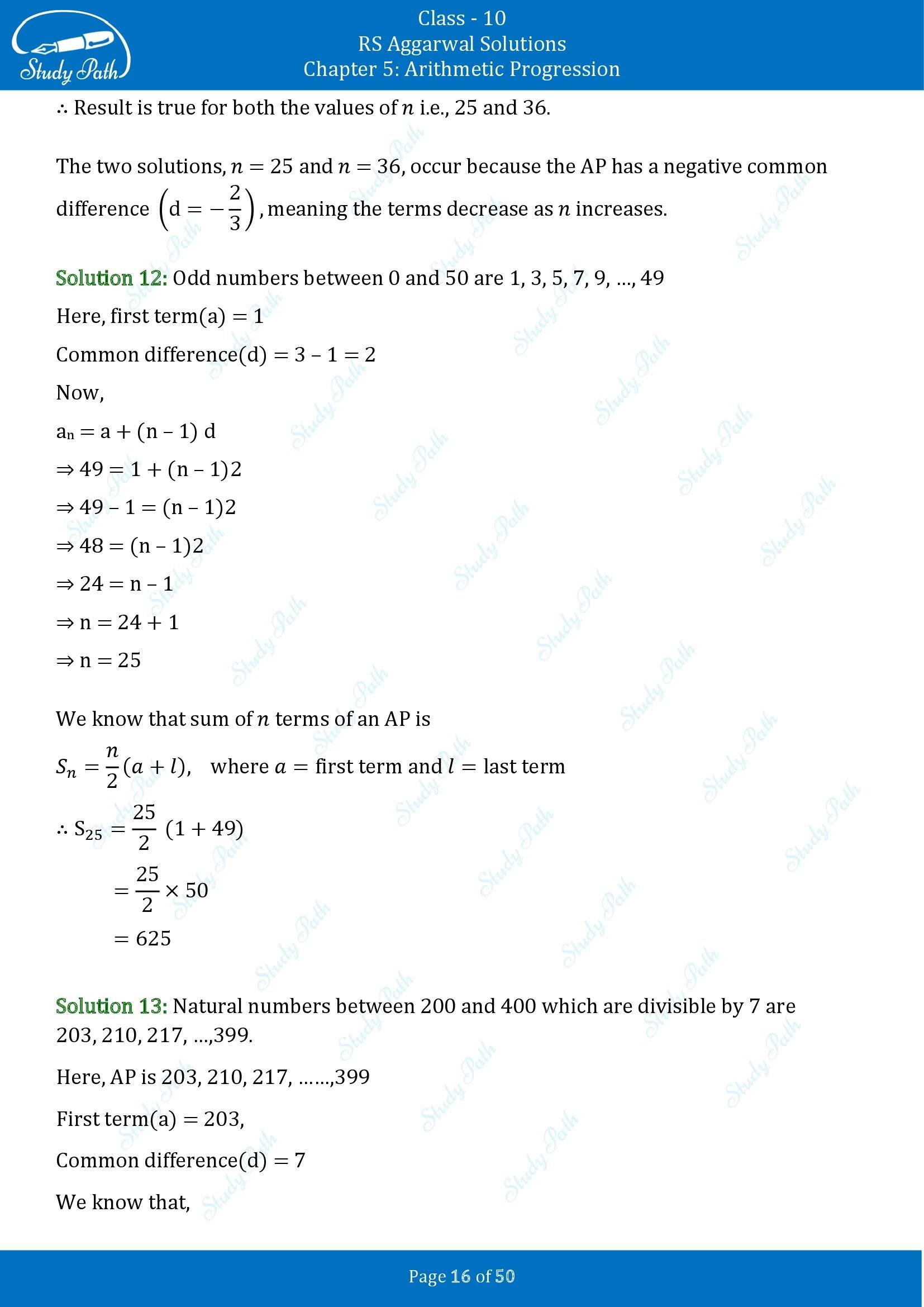 RS Aggarwal Solutions for Class 10 Chapter 5 Arithmetic Progression Exercise 5C 00016