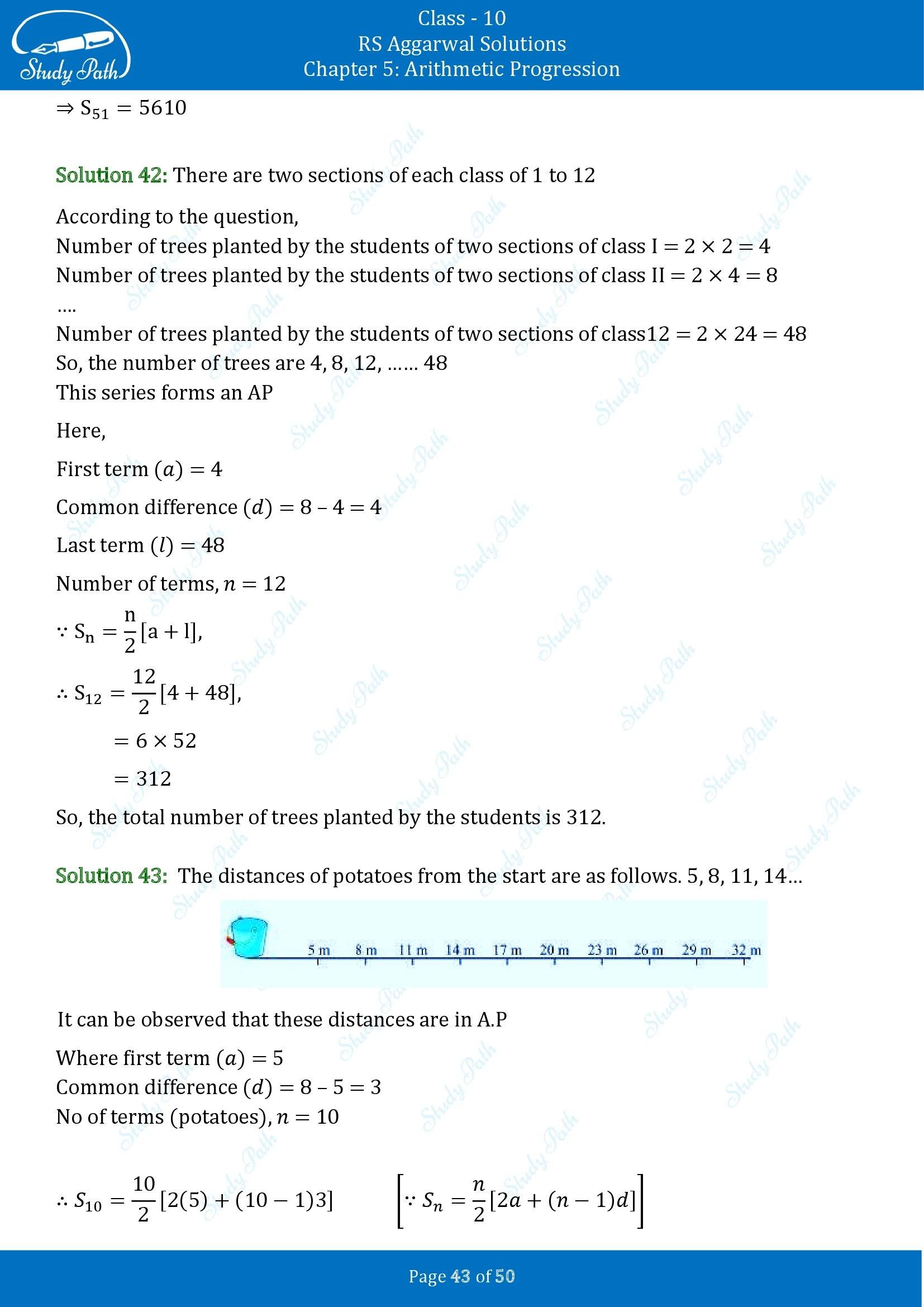 RS Aggarwal Solutions for Class 10 Chapter 5 Arithmetic Progression Exercise 5C 00043