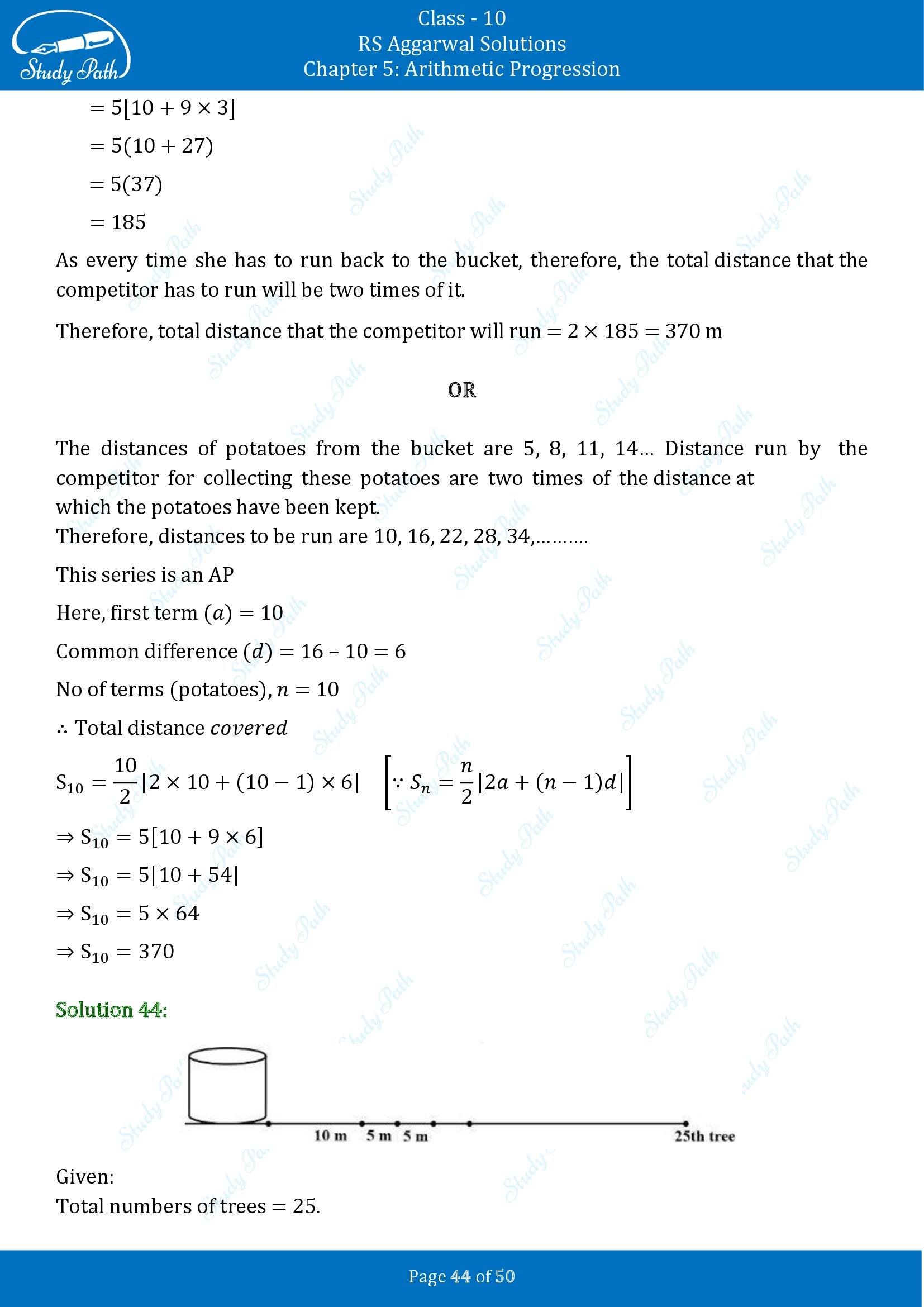 RS Aggarwal Solutions for Class 10 Chapter 5 Arithmetic Progression Exercise 5C 00044