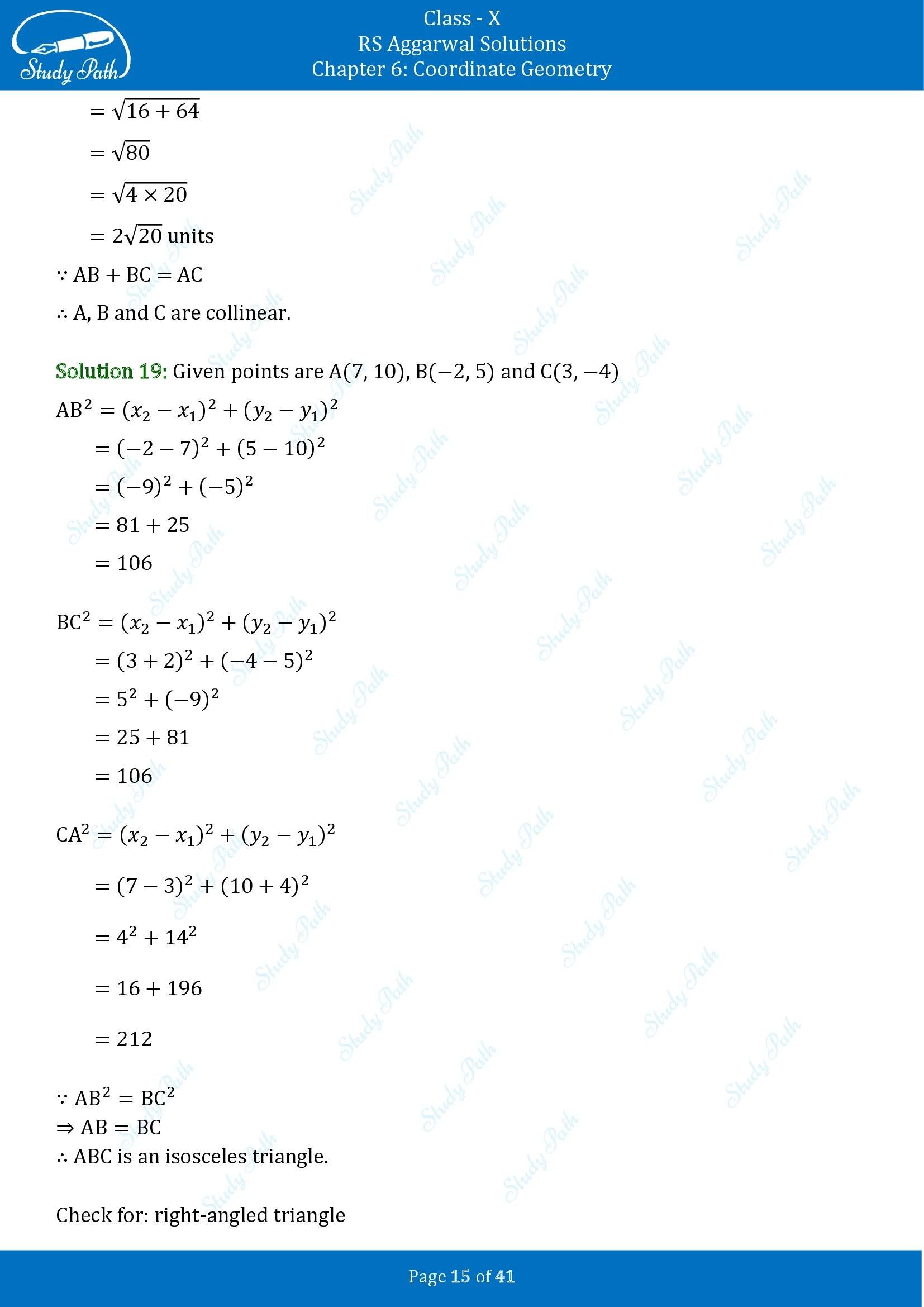 RS Aggarwal Solutions for Class 10 Chapter 6 Coordinate Geometry Exercise 6A 00015