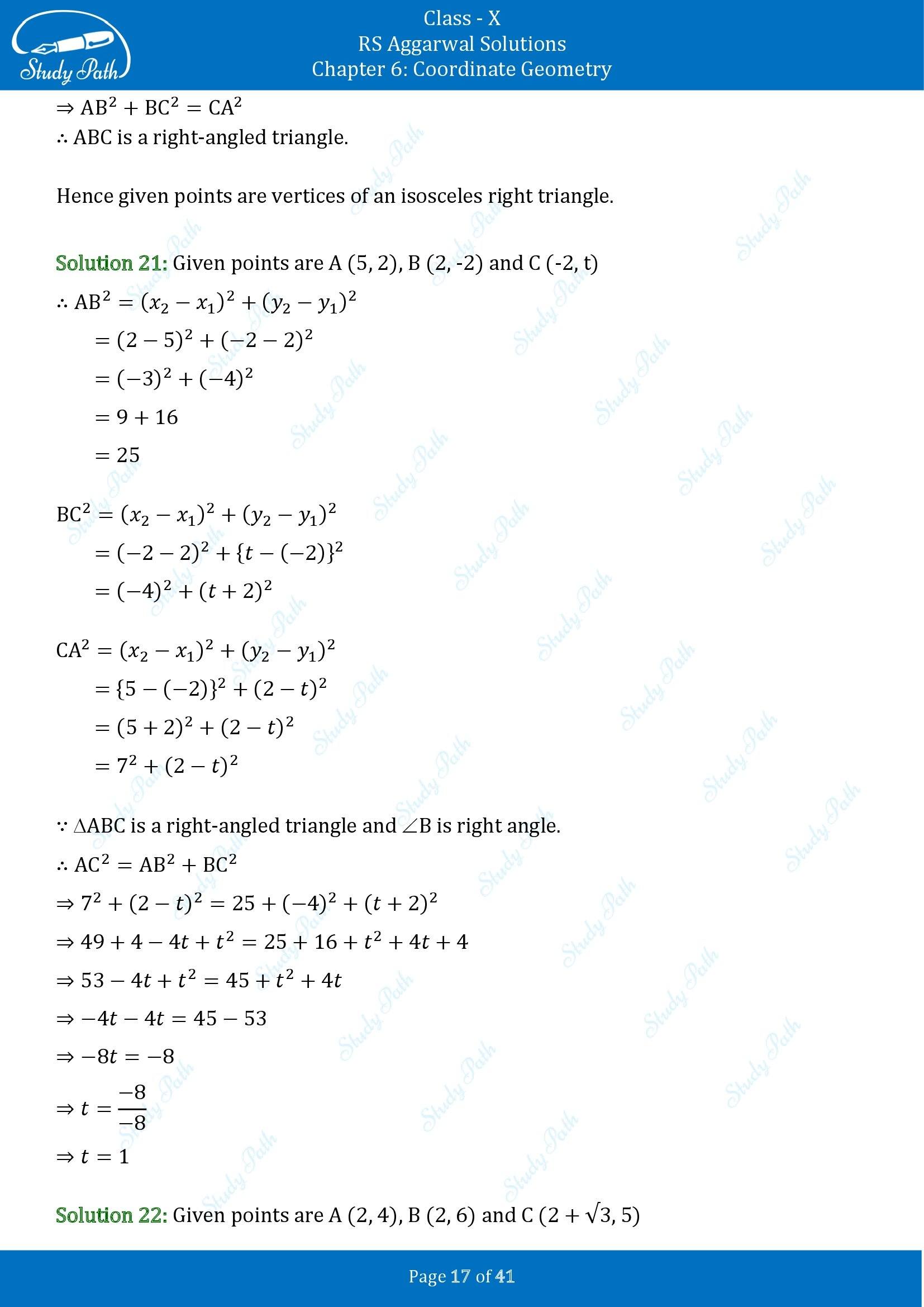 RS Aggarwal Solutions for Class 10 Chapter 6 Coordinate Geometry Exercise 6A 00017