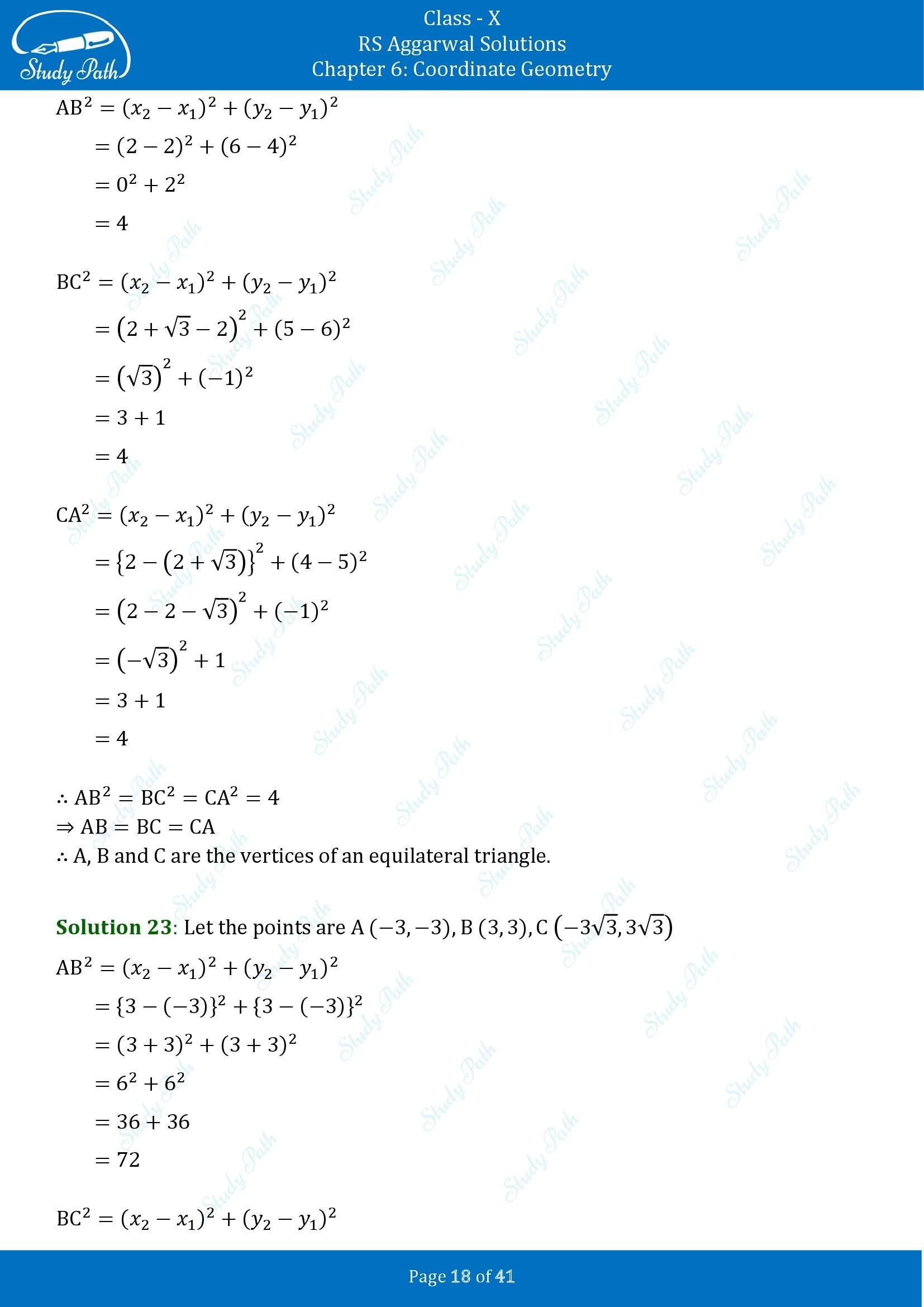 RS Aggarwal Solutions for Class 10 Chapter 6 Coordinate Geometry Exercise 6A 00018