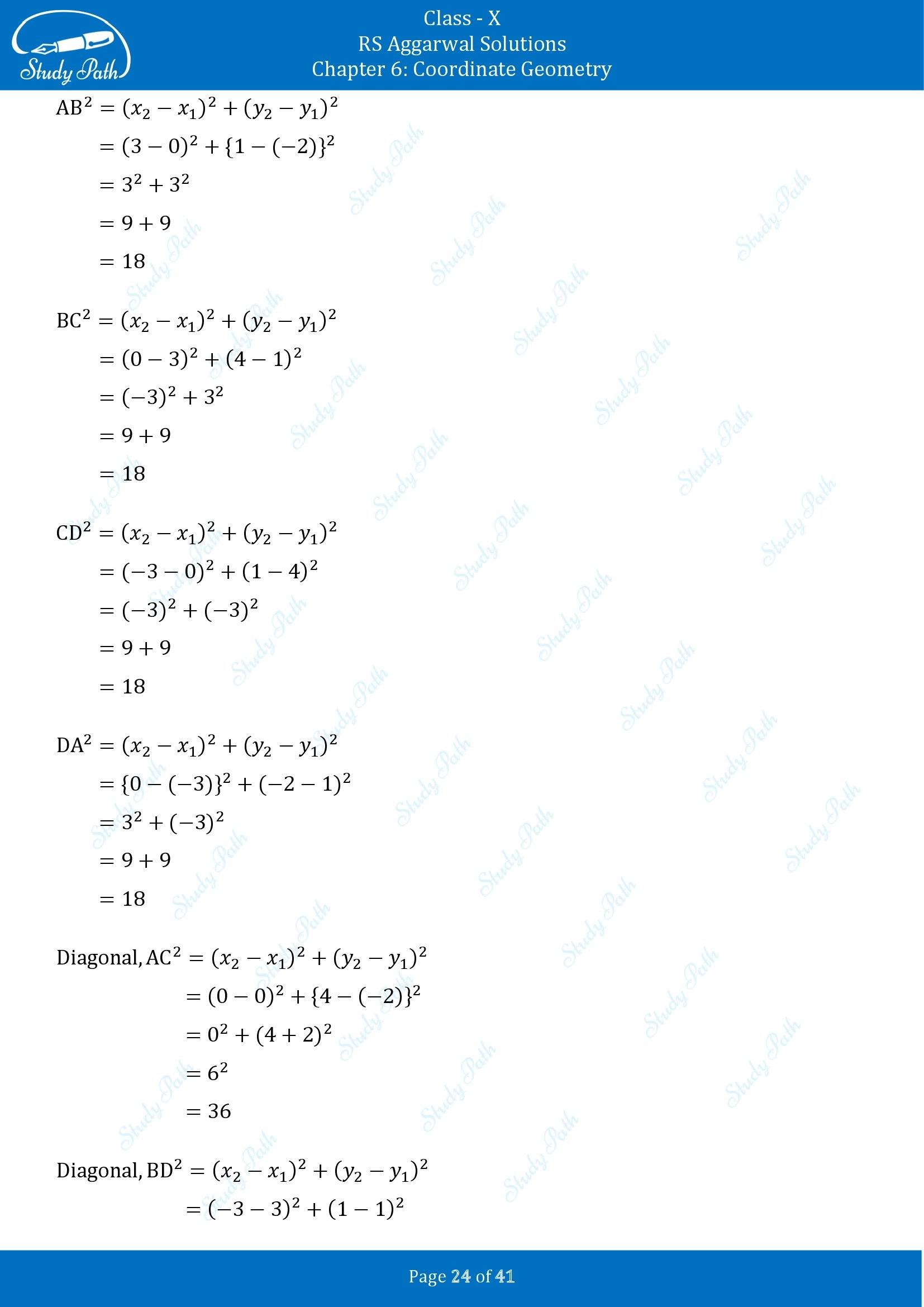 RS Aggarwal Solutions for Class 10 Chapter 6 Coordinate Geometry Exercise 6A 00024
