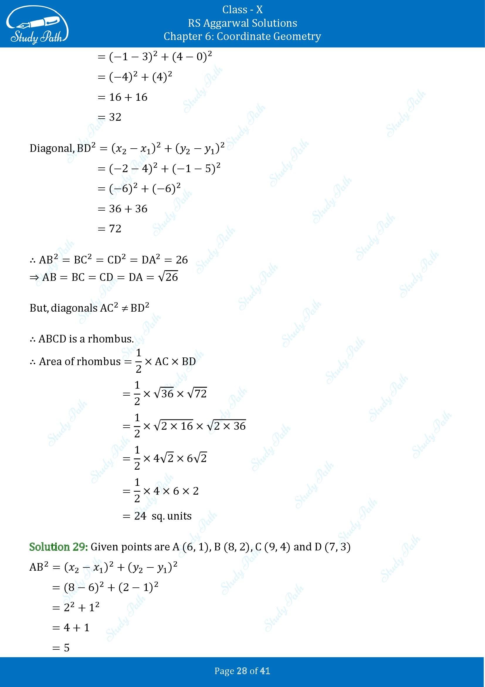 RS Aggarwal Solutions for Class 10 Chapter 6 Coordinate Geometry Exercise 6A 00028