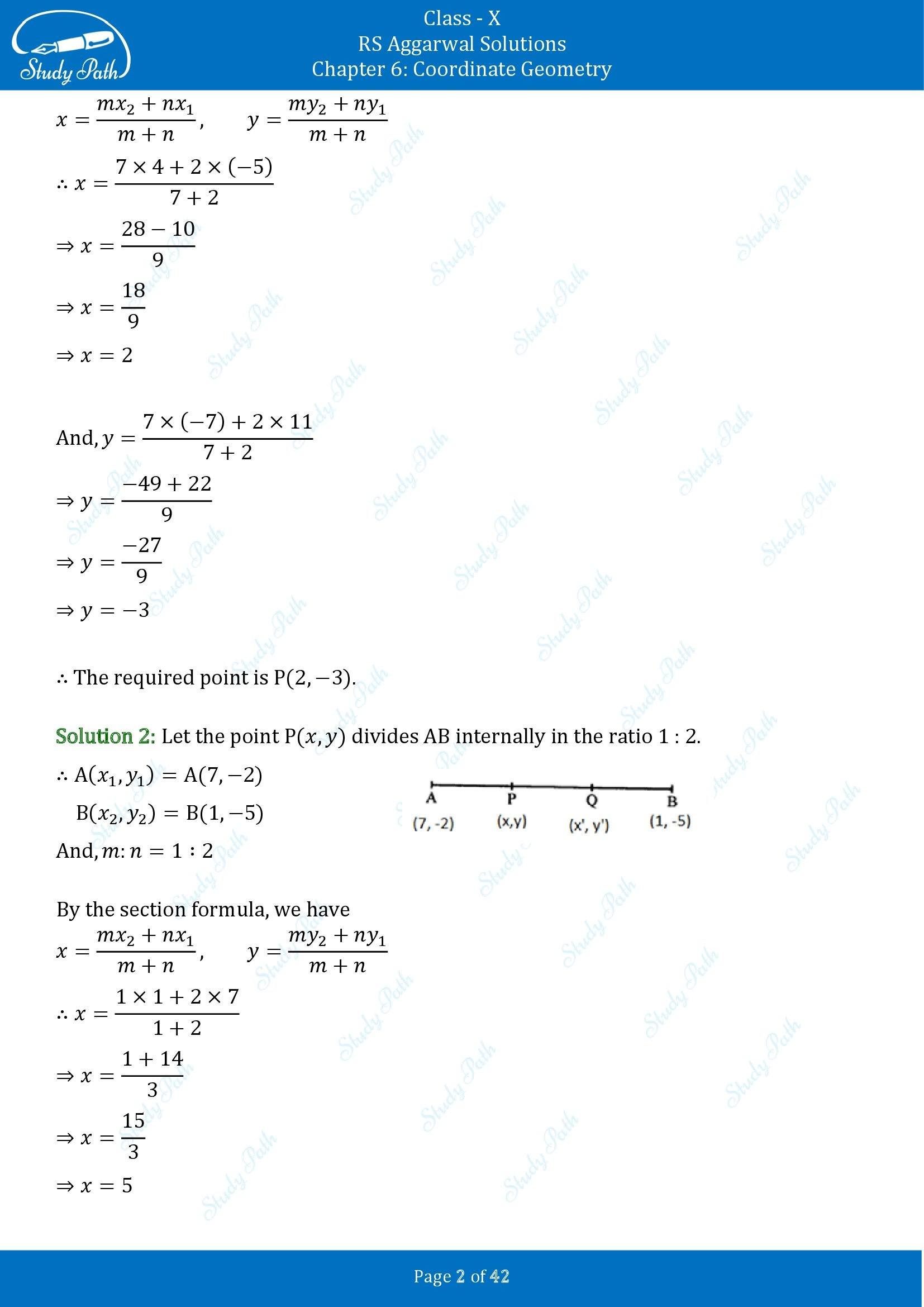 RS Aggarwal Solutions for Class 10 Chapter 6 Coordinate Geometry Exercise 6B 00002