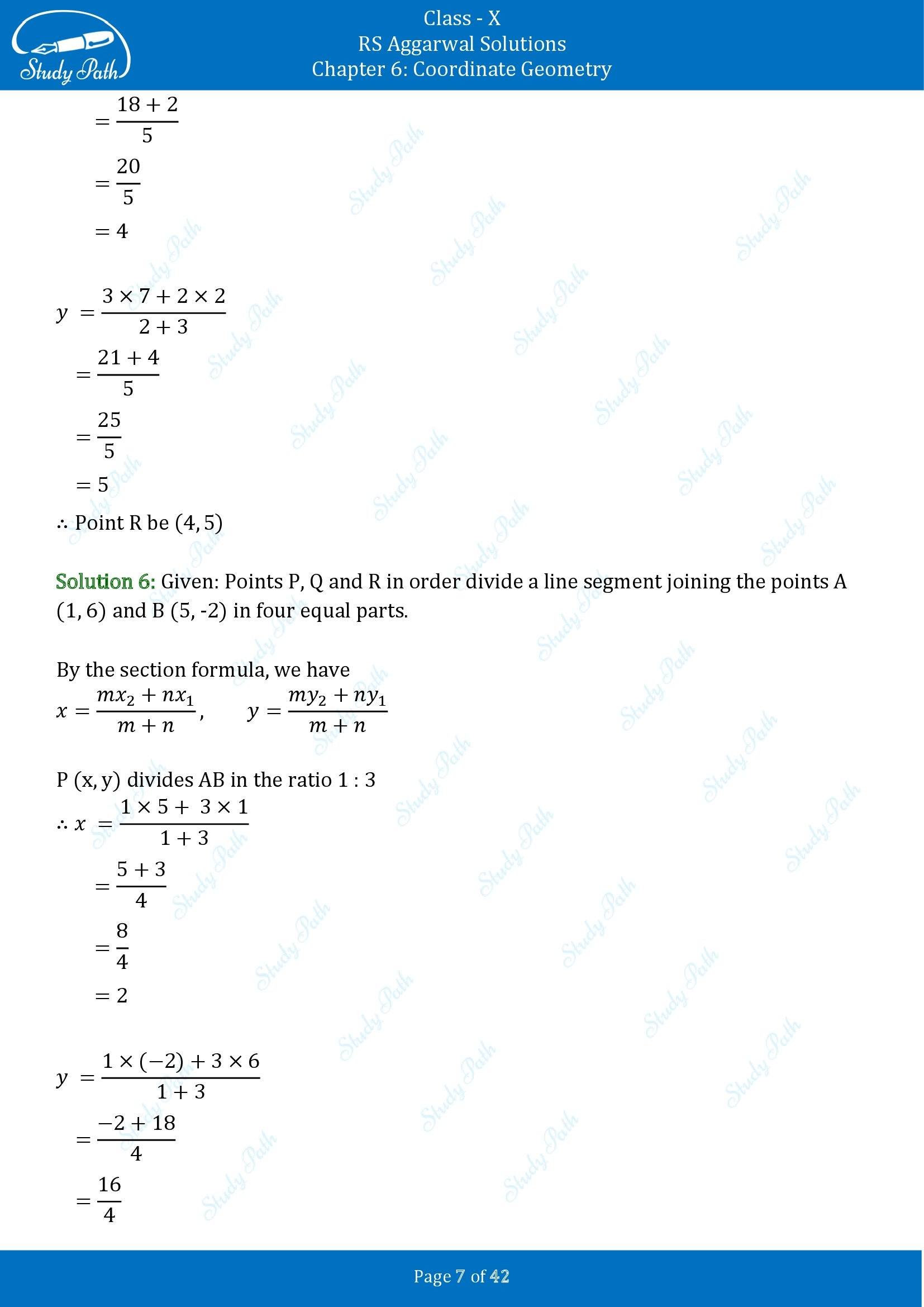 RS Aggarwal Solutions for Class 10 Chapter 6 Coordinate Geometry Exercise 6B 00007
