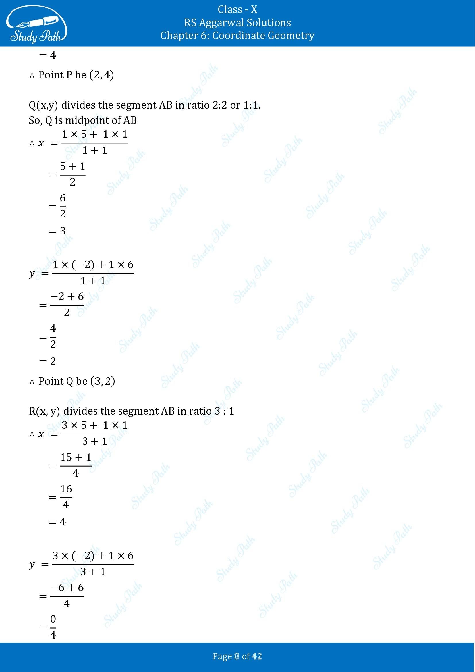 RS Aggarwal Solutions for Class 10 Chapter 6 Coordinate Geometry Exercise 6B 00008