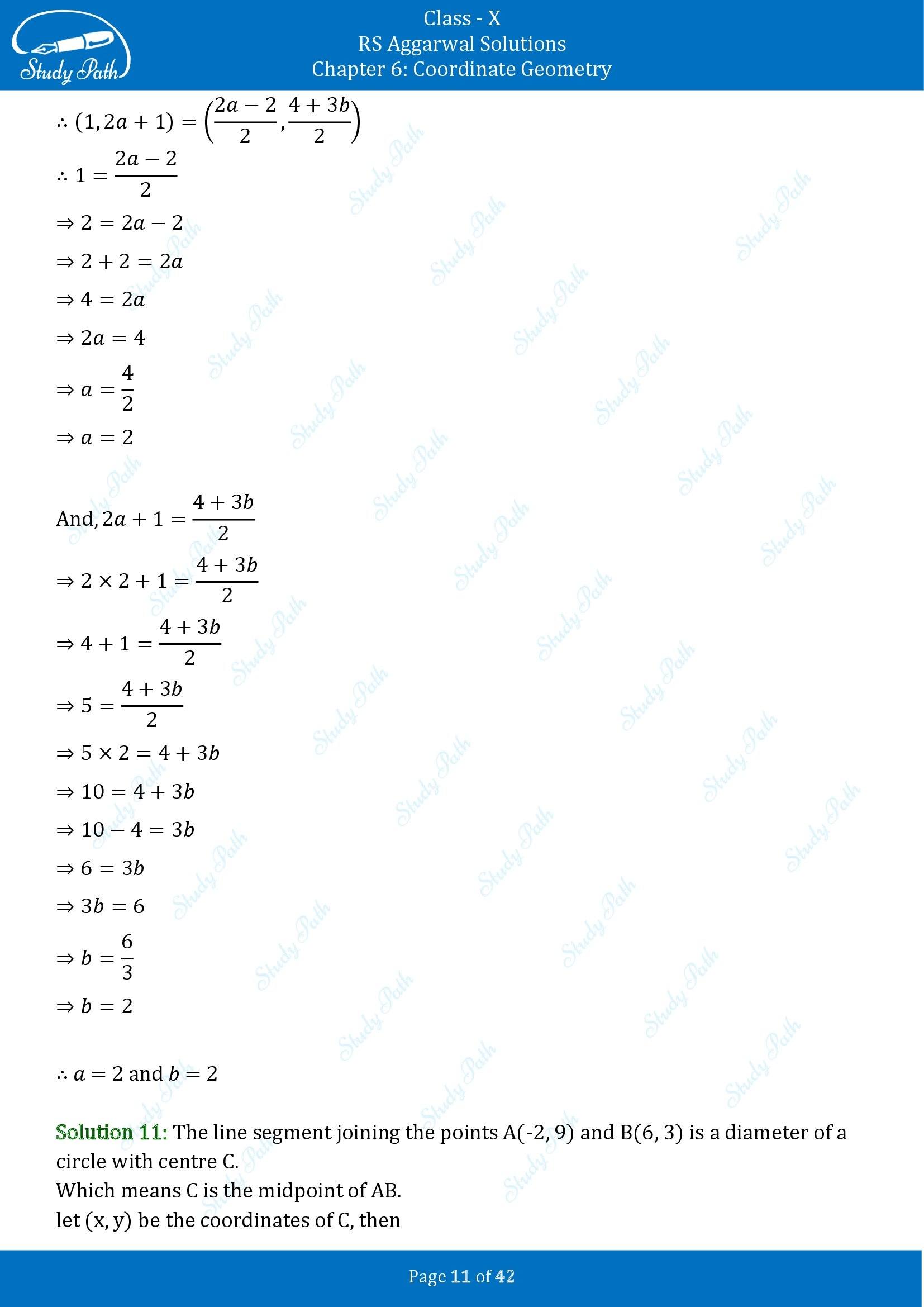 RS Aggarwal Solutions for Class 10 Chapter 6 Coordinate Geometry Exercise 6B 00011