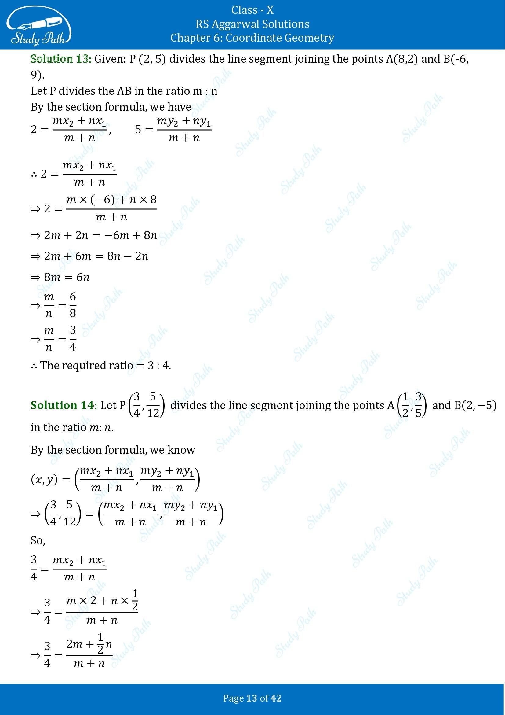 RS Aggarwal Solutions for Class 10 Chapter 6 Coordinate Geometry Exercise 6B 00013