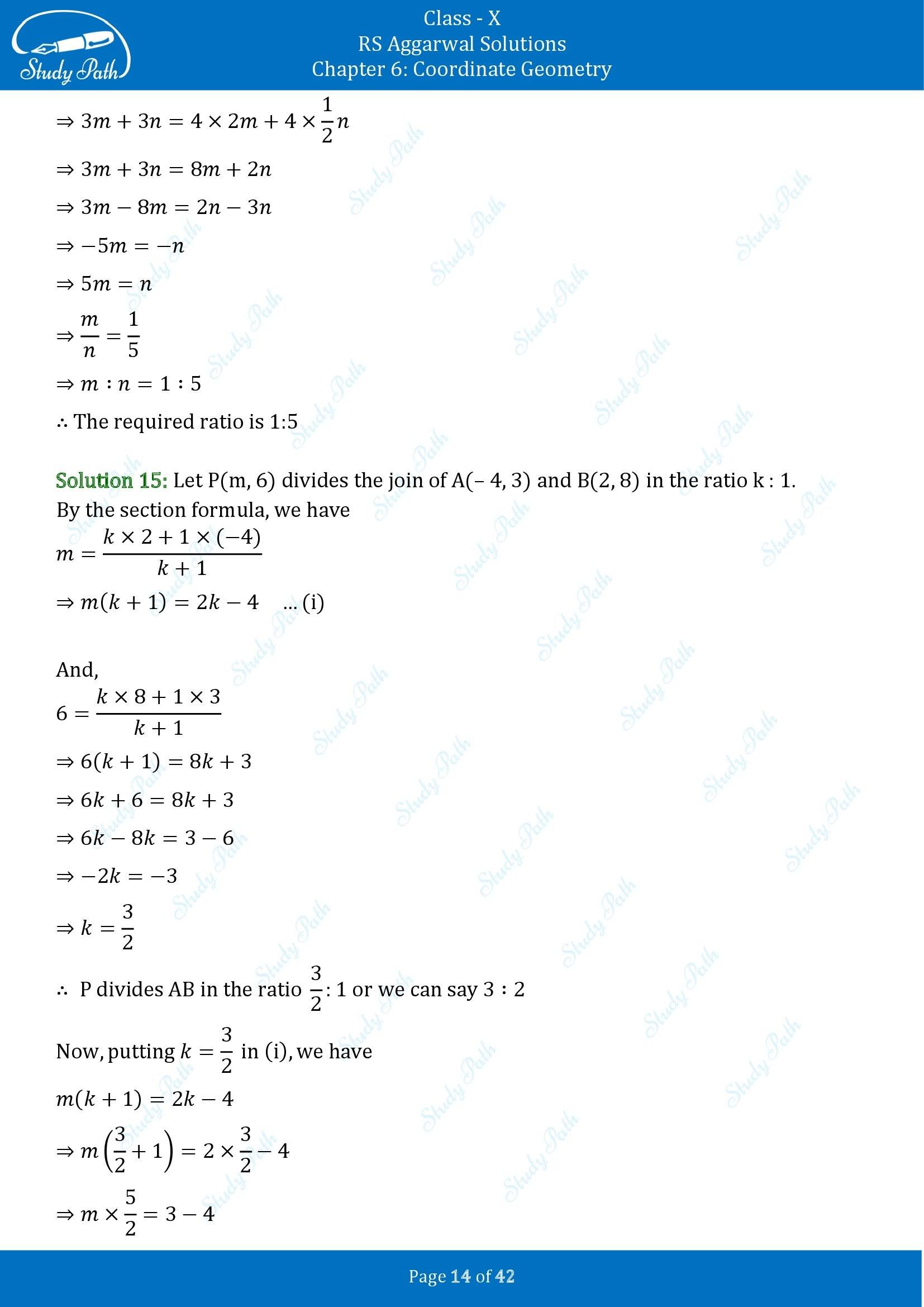 RS Aggarwal Solutions for Class 10 Chapter 6 Coordinate Geometry Exercise 6B 00014