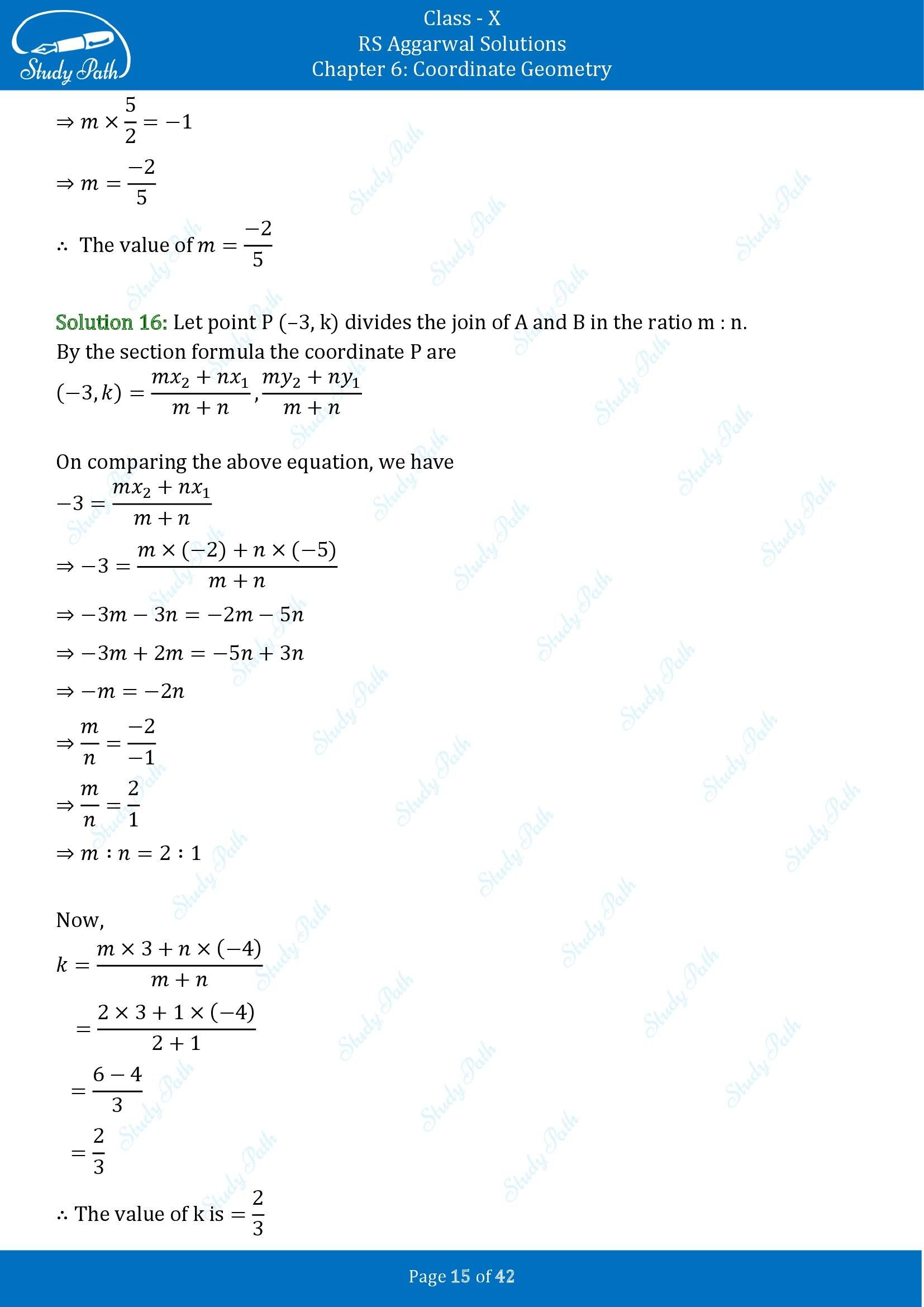 RS Aggarwal Solutions for Class 10 Chapter 6 Coordinate Geometry Exercise 6B 00015
