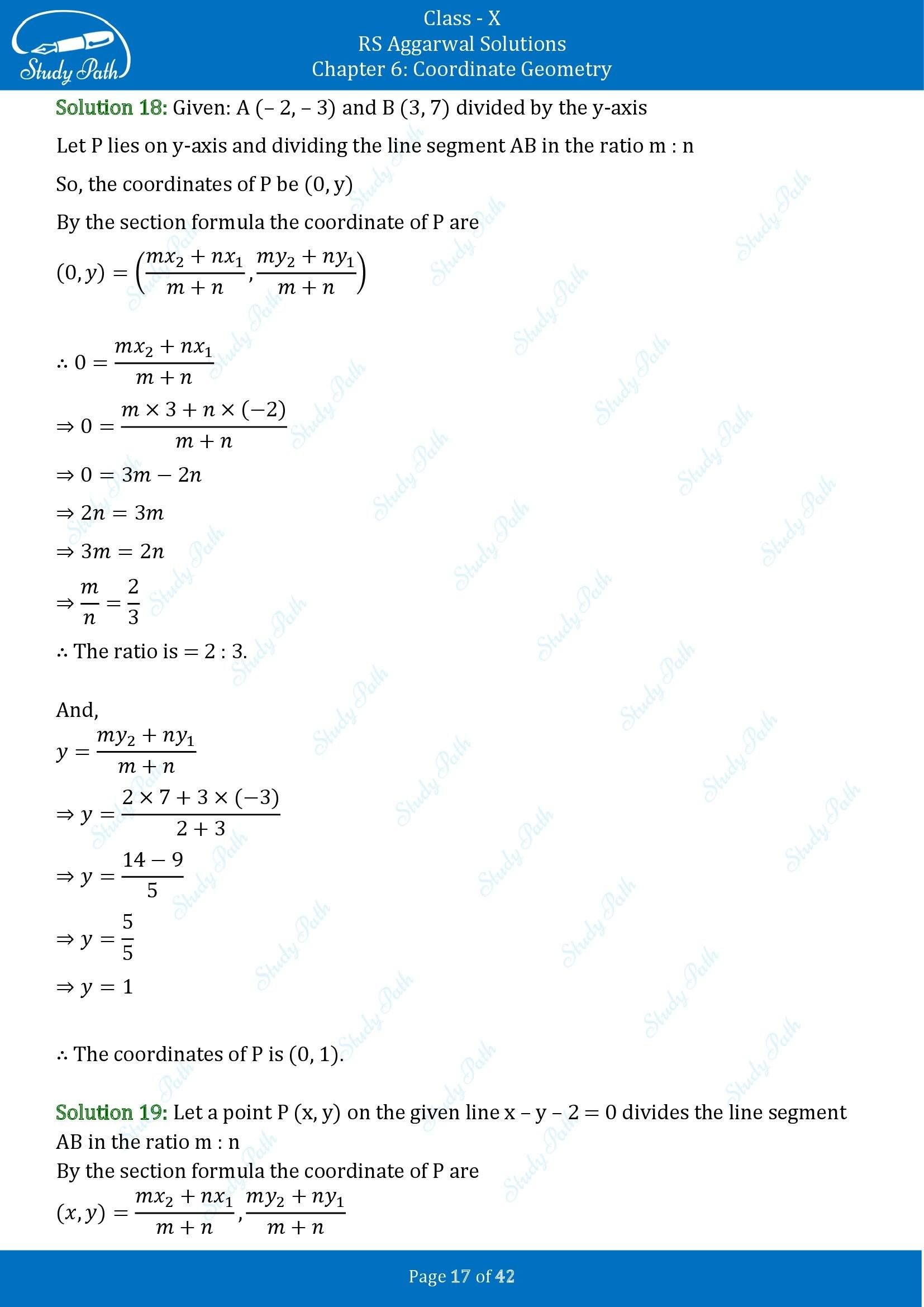 RS Aggarwal Solutions for Class 10 Chapter 6 Coordinate Geometry Exercise 6B 00017