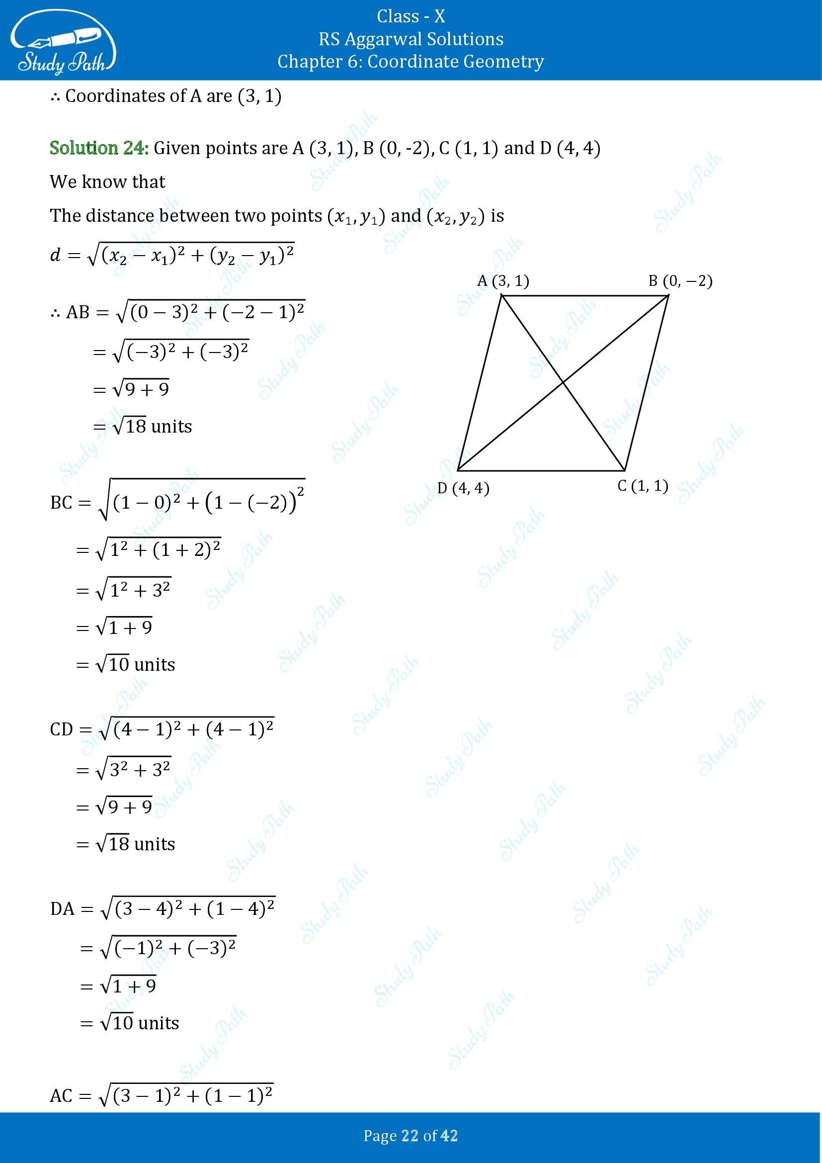 RS Aggarwal Solutions for Class 10 Chapter 6 Coordinate Geometry Exercise 6B 00022