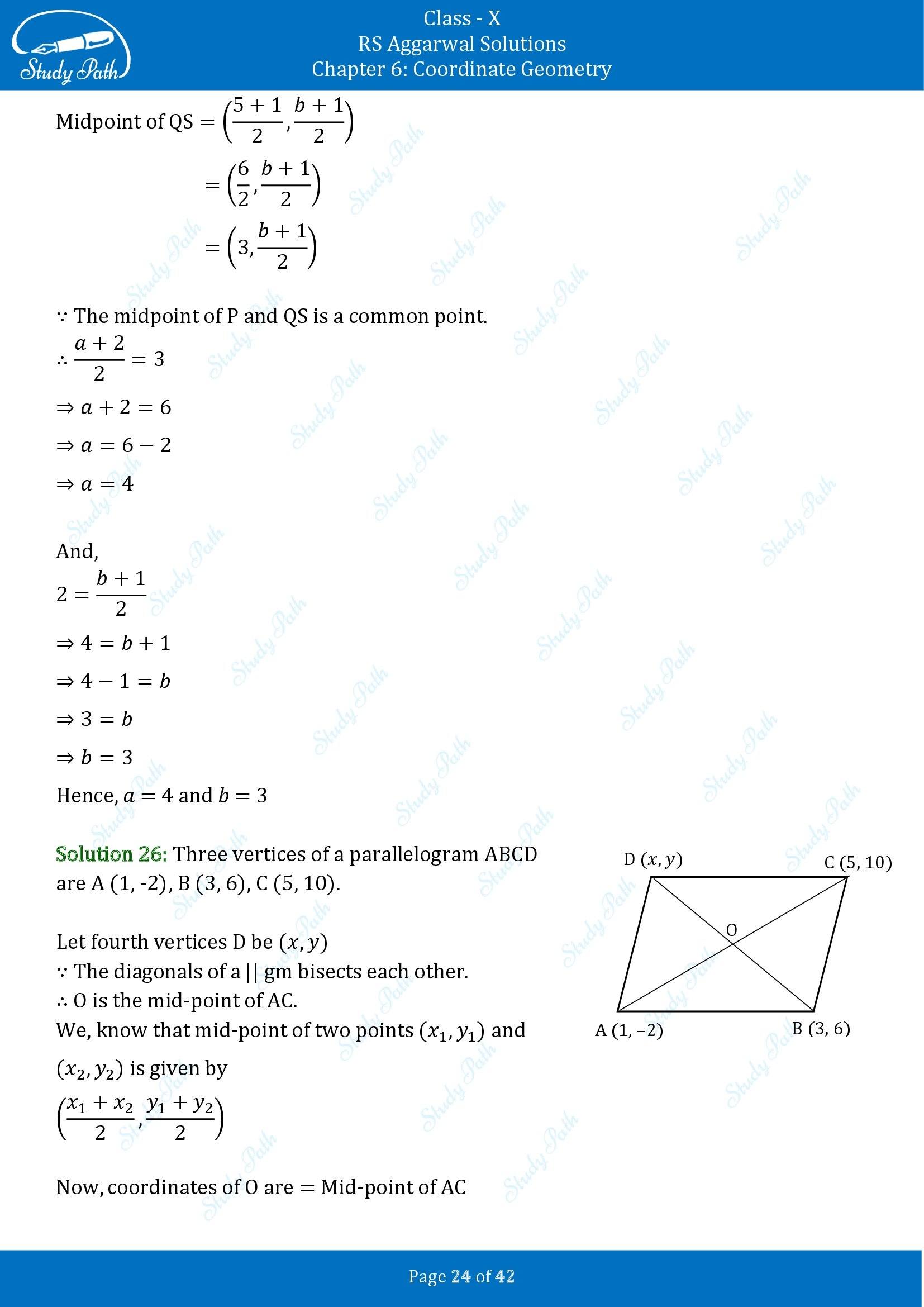 RS Aggarwal Solutions for Class 10 Chapter 6 Coordinate Geometry Exercise 6B 00024