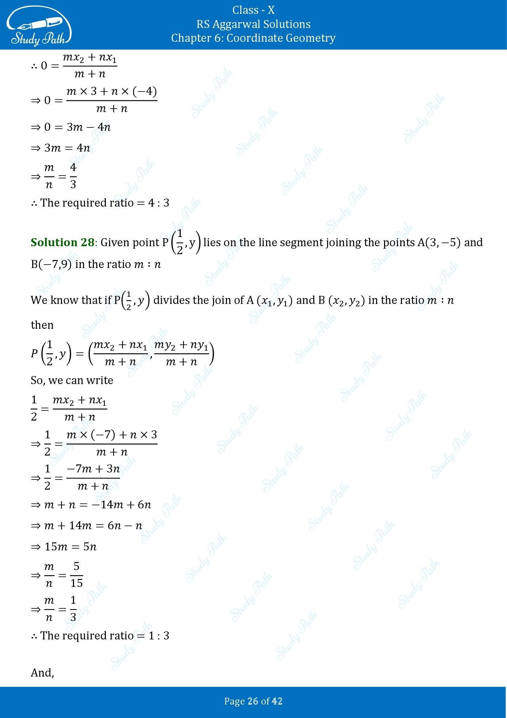 RS Aggarwal Solutions for Class 10 Chapter 6 Coordinate Geometry Exercise 6B 00026