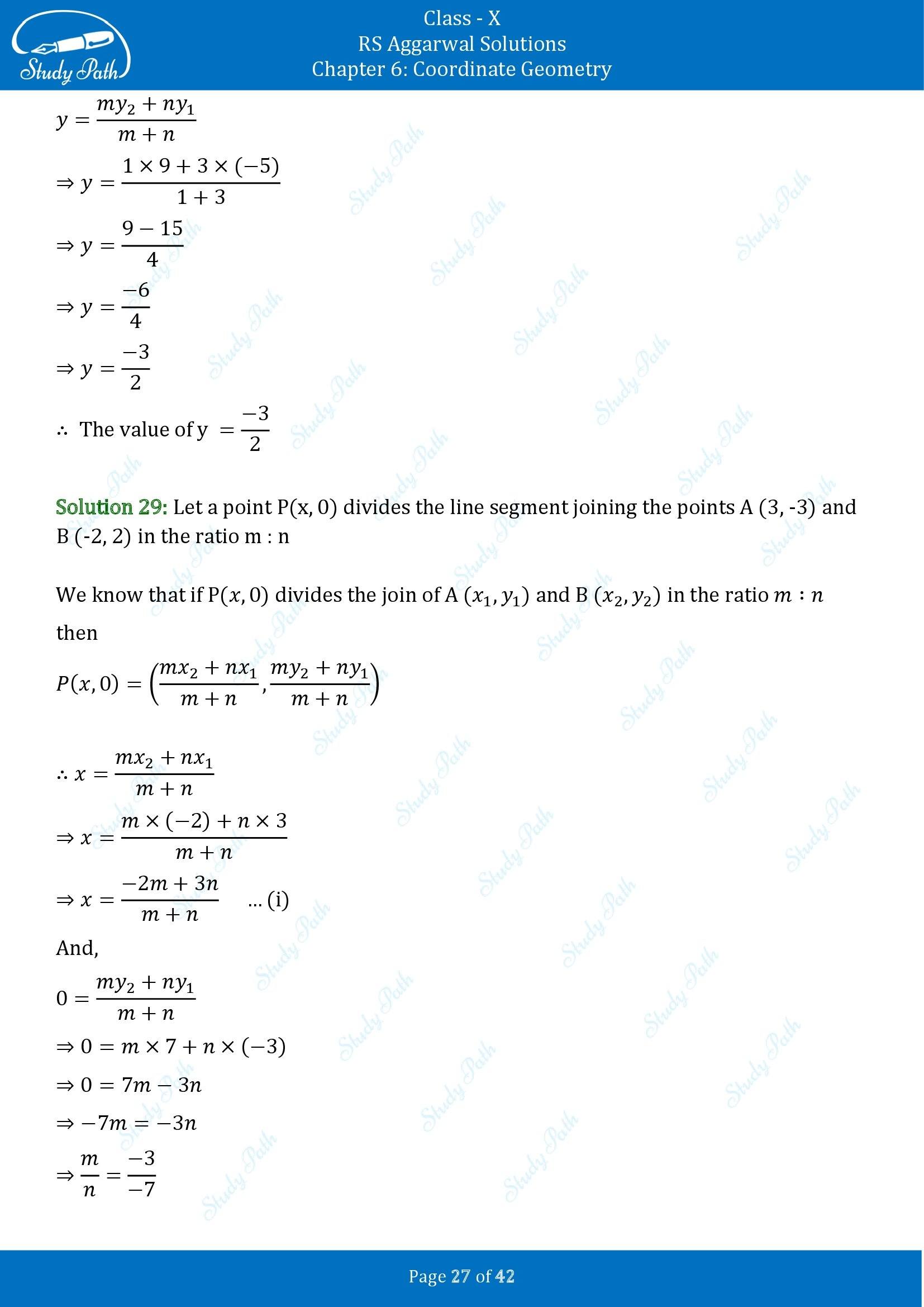 RS Aggarwal Solutions for Class 10 Chapter 6 Coordinate Geometry Exercise 6B 00027