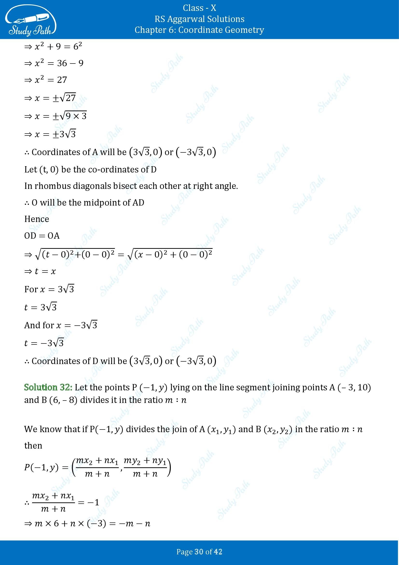 RS Aggarwal Solutions for Class 10 Chapter 6 Coordinate Geometry Exercise 6B 00030
