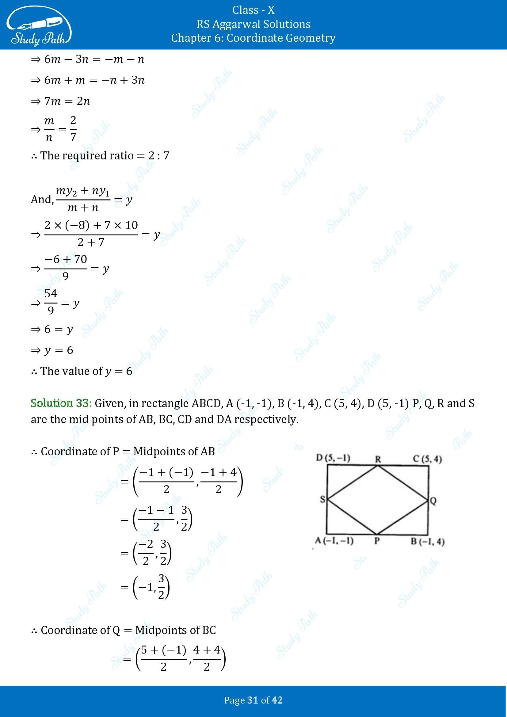 RS Aggarwal Solutions for Class 10 Chapter 6 Coordinate Geometry Exercise 6B 00031