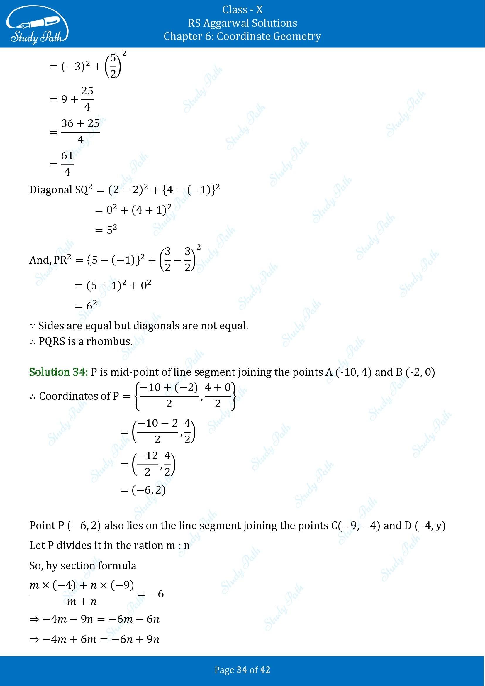 RS Aggarwal Solutions for Class 10 Chapter 6 Coordinate Geometry Exercise 6B 00034